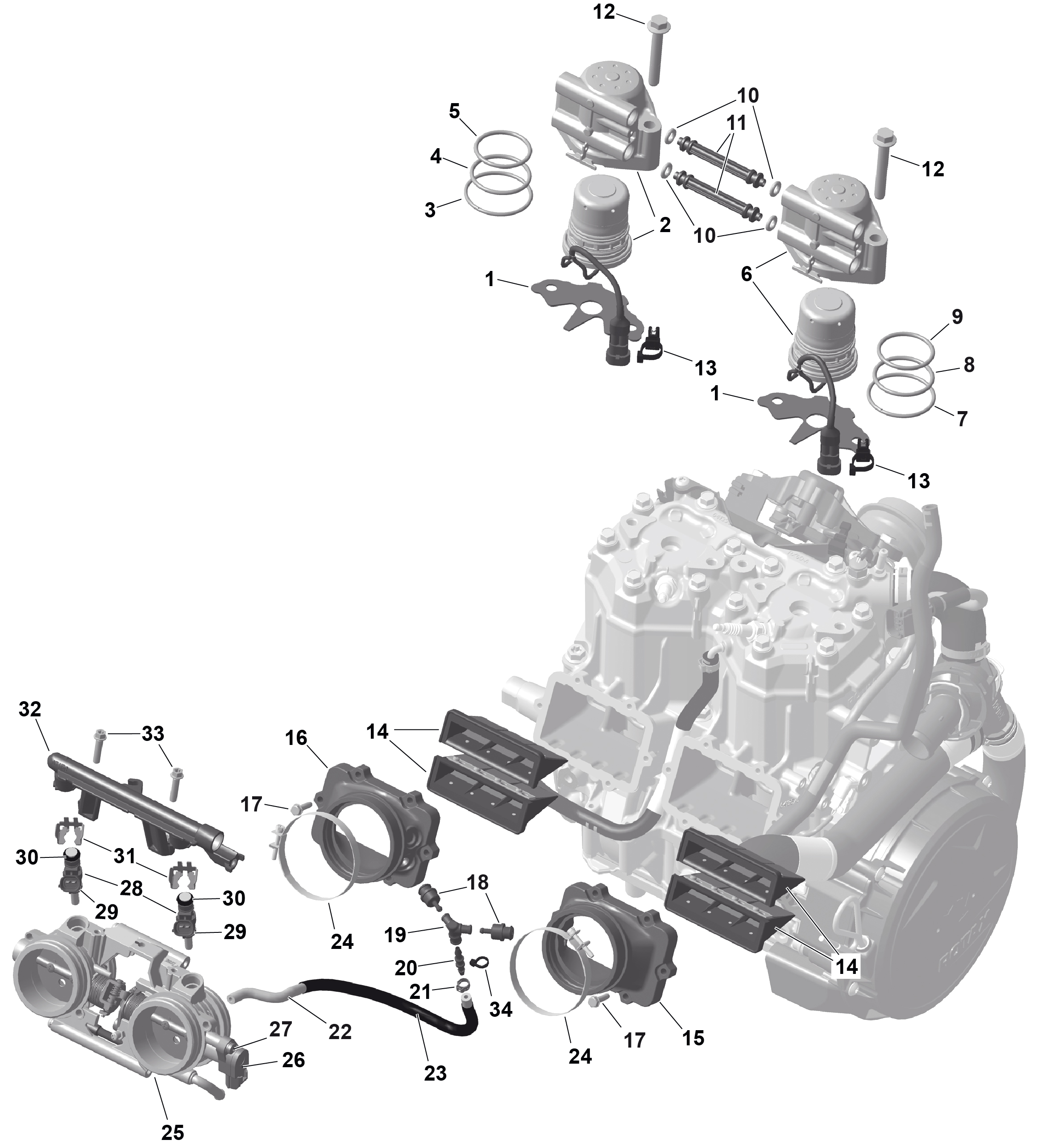 Схема узла: ROTAX - Electronic Fuel Injection
