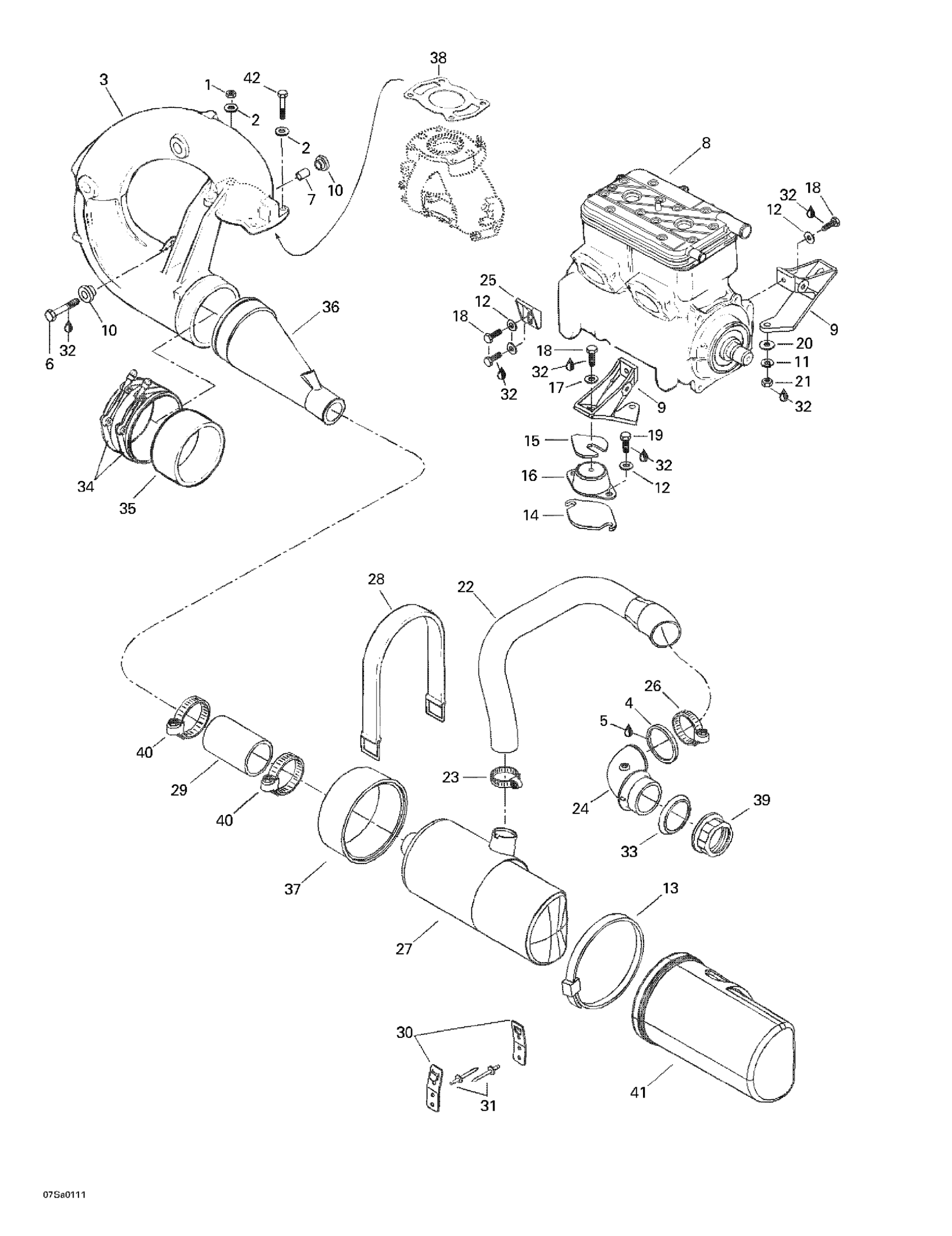 Engine Support And Muffler