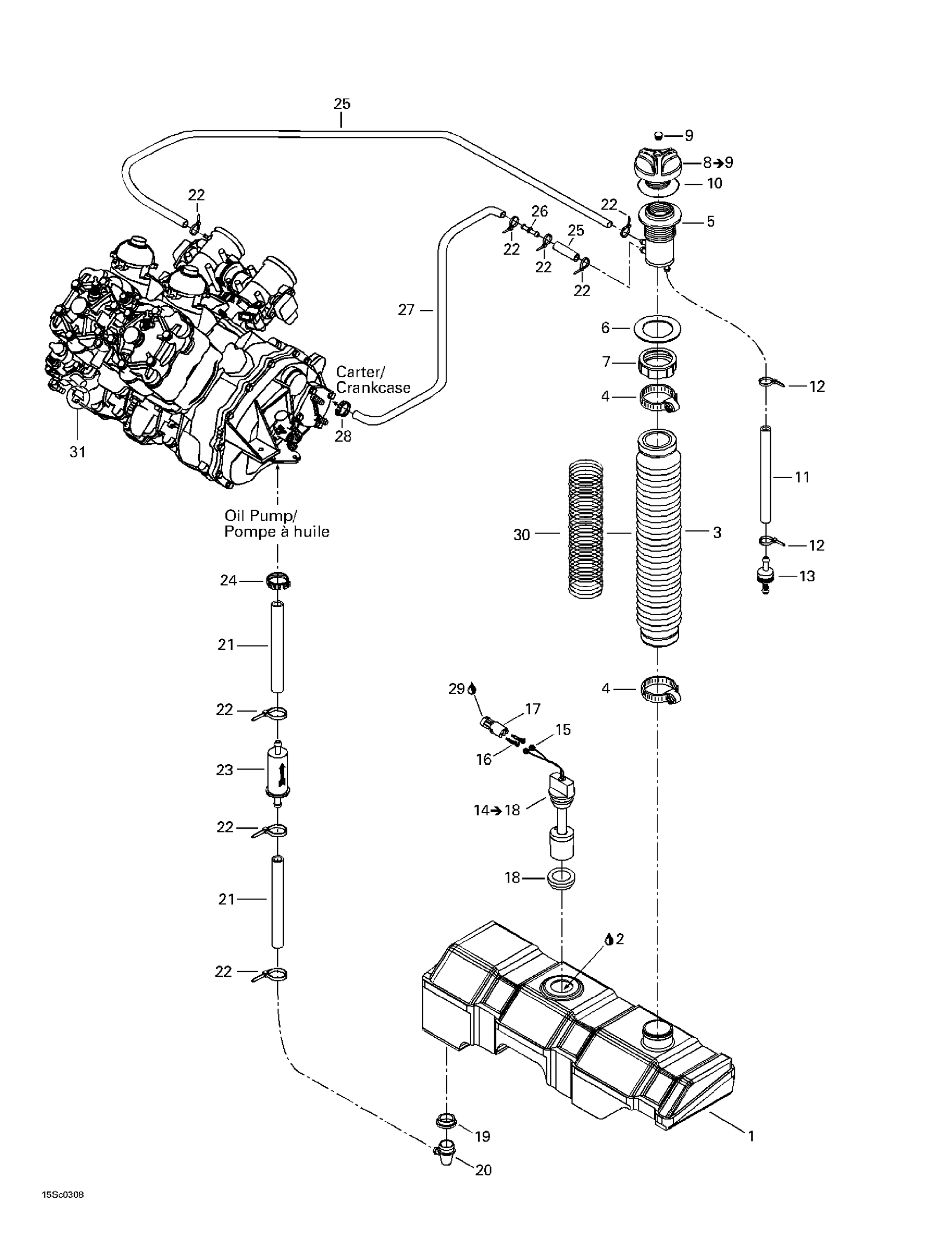 Схема узла: Oil Injection System