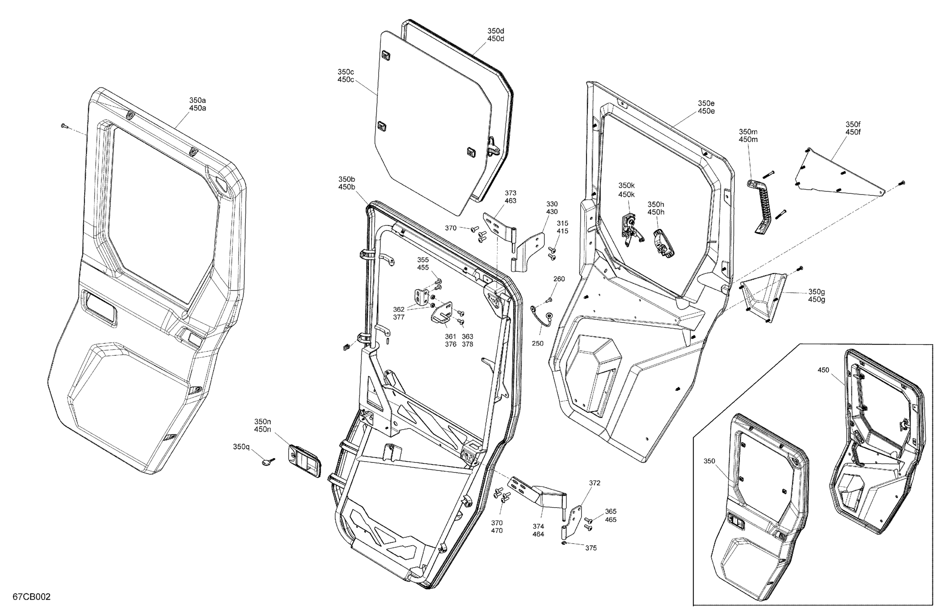 Enclosure Cab - Rear Doors