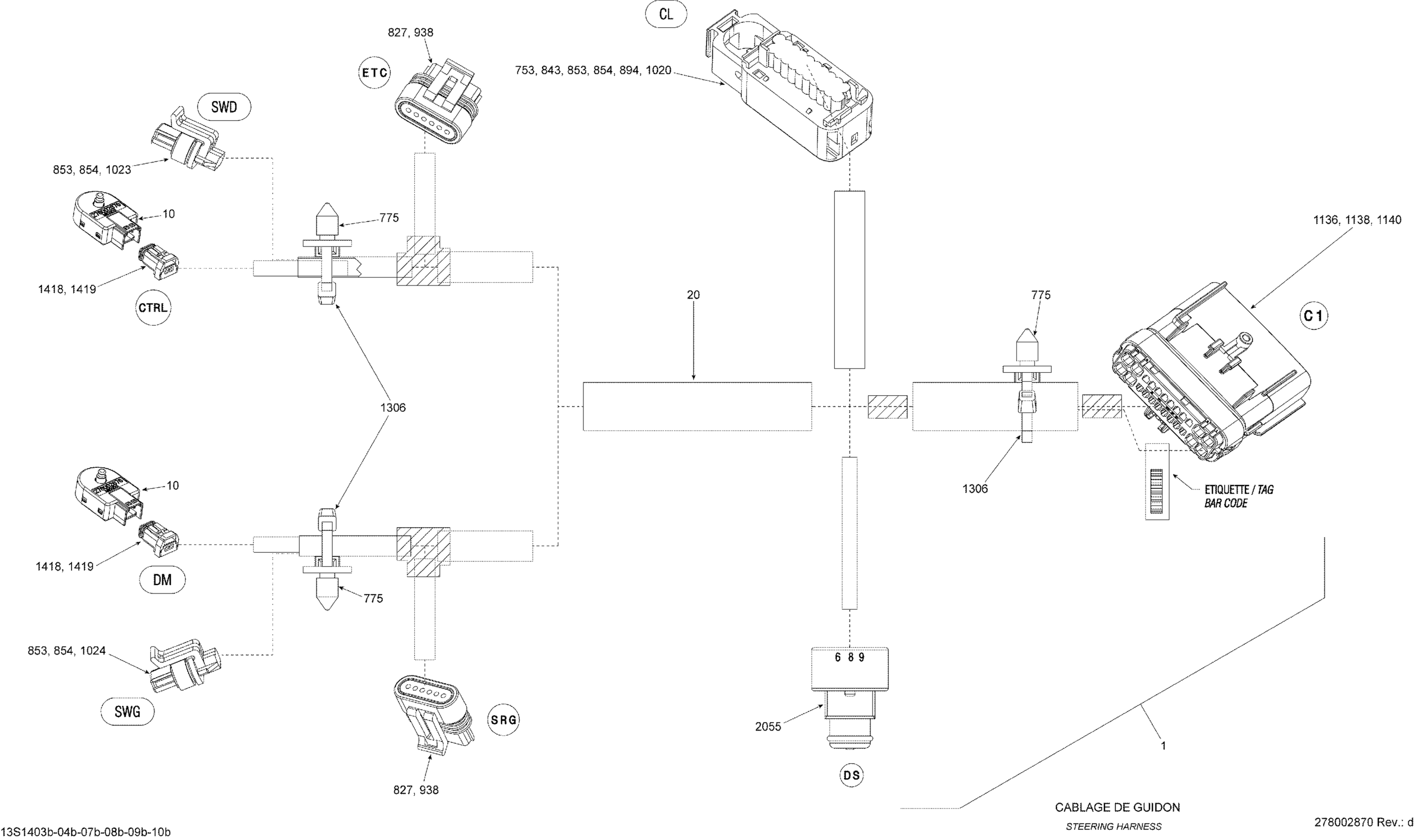 Electrical Harness Steering Harness_13S1407b