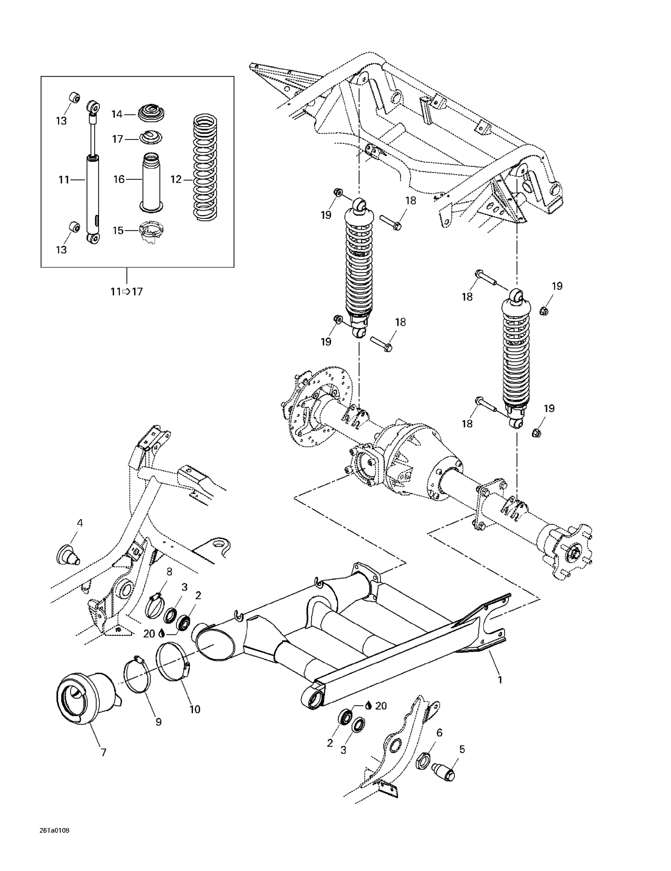 Схема узла: Rear Suspension