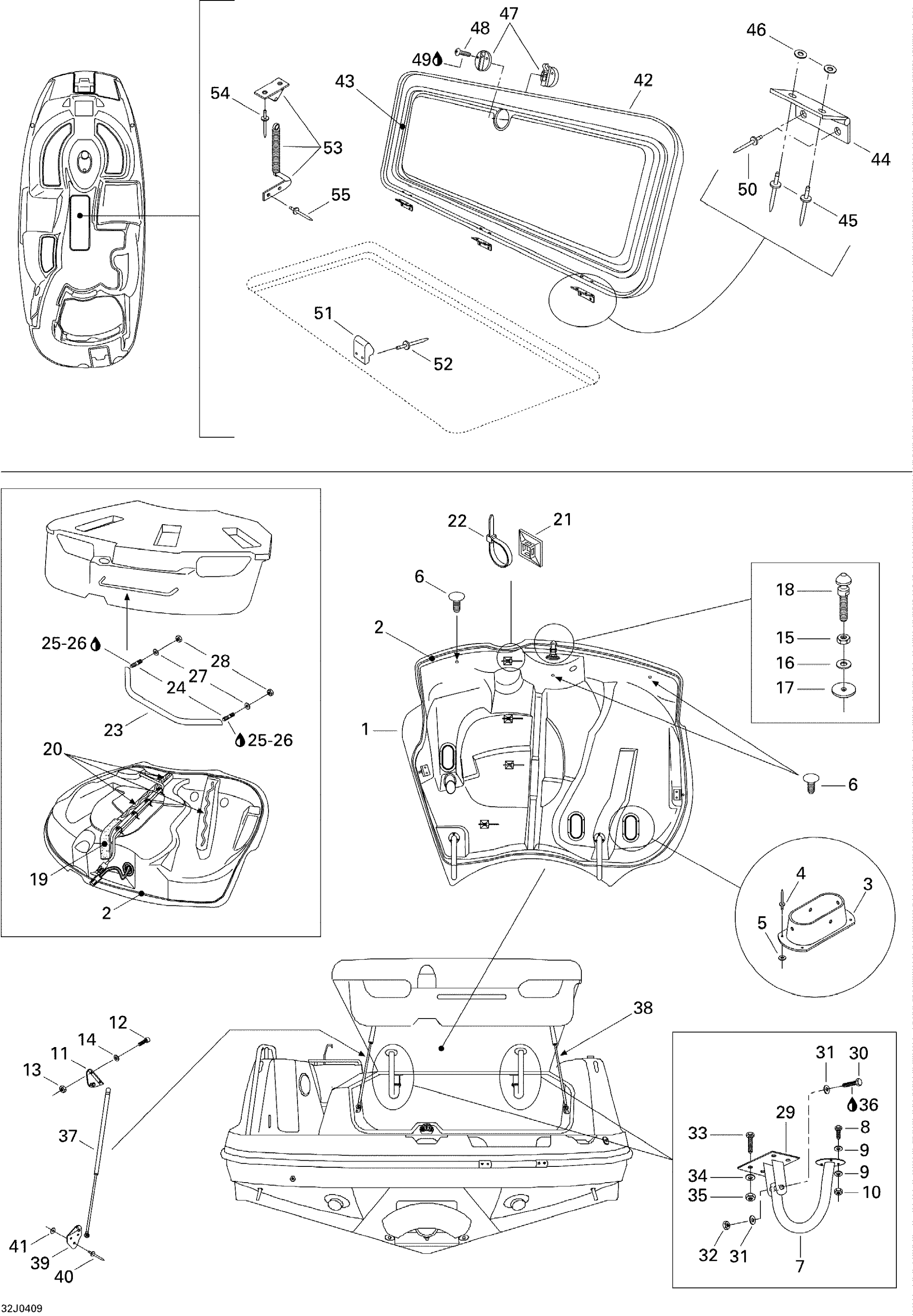 Engine Compartment and Central Cover