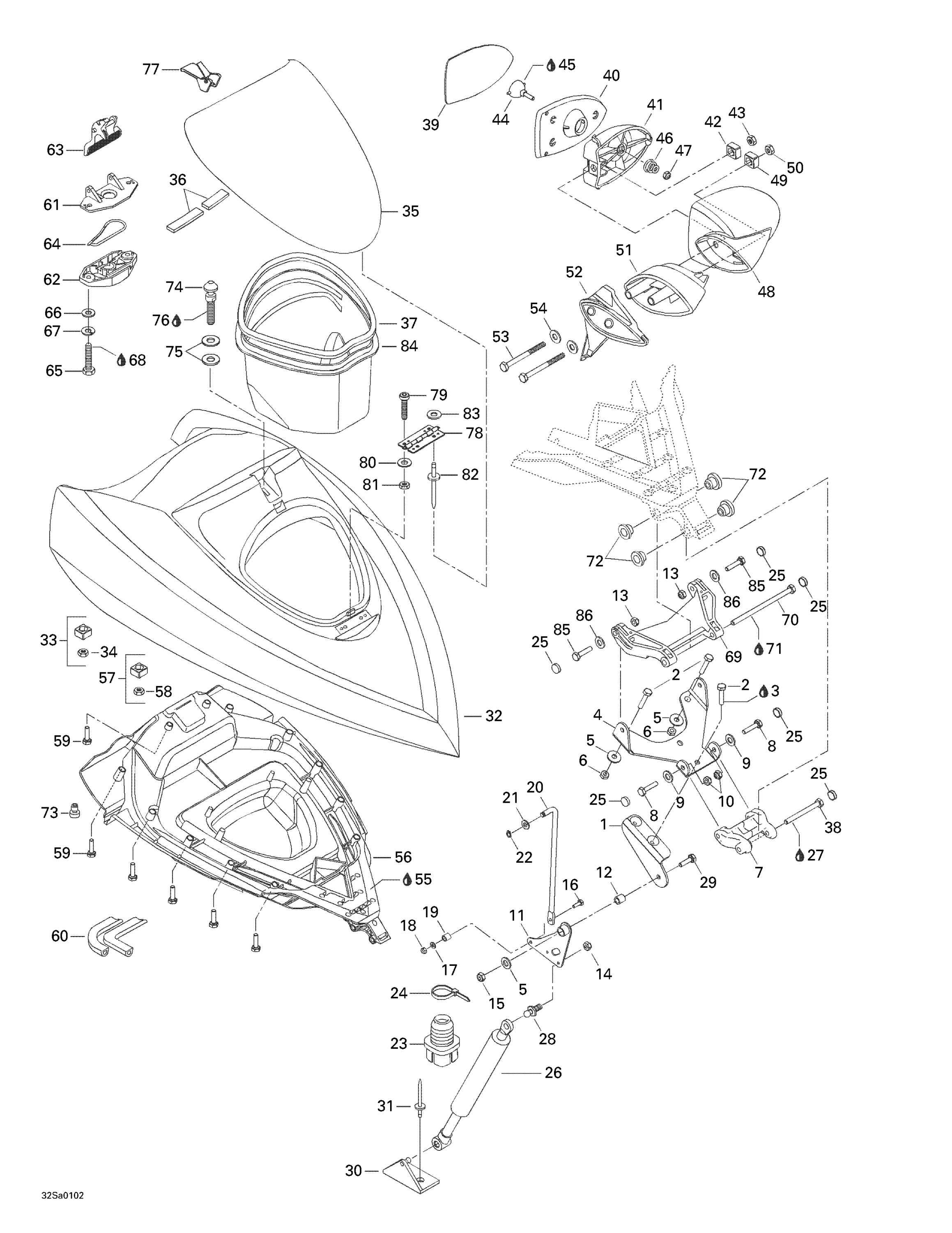 Схема узла: Front Storage Compartment