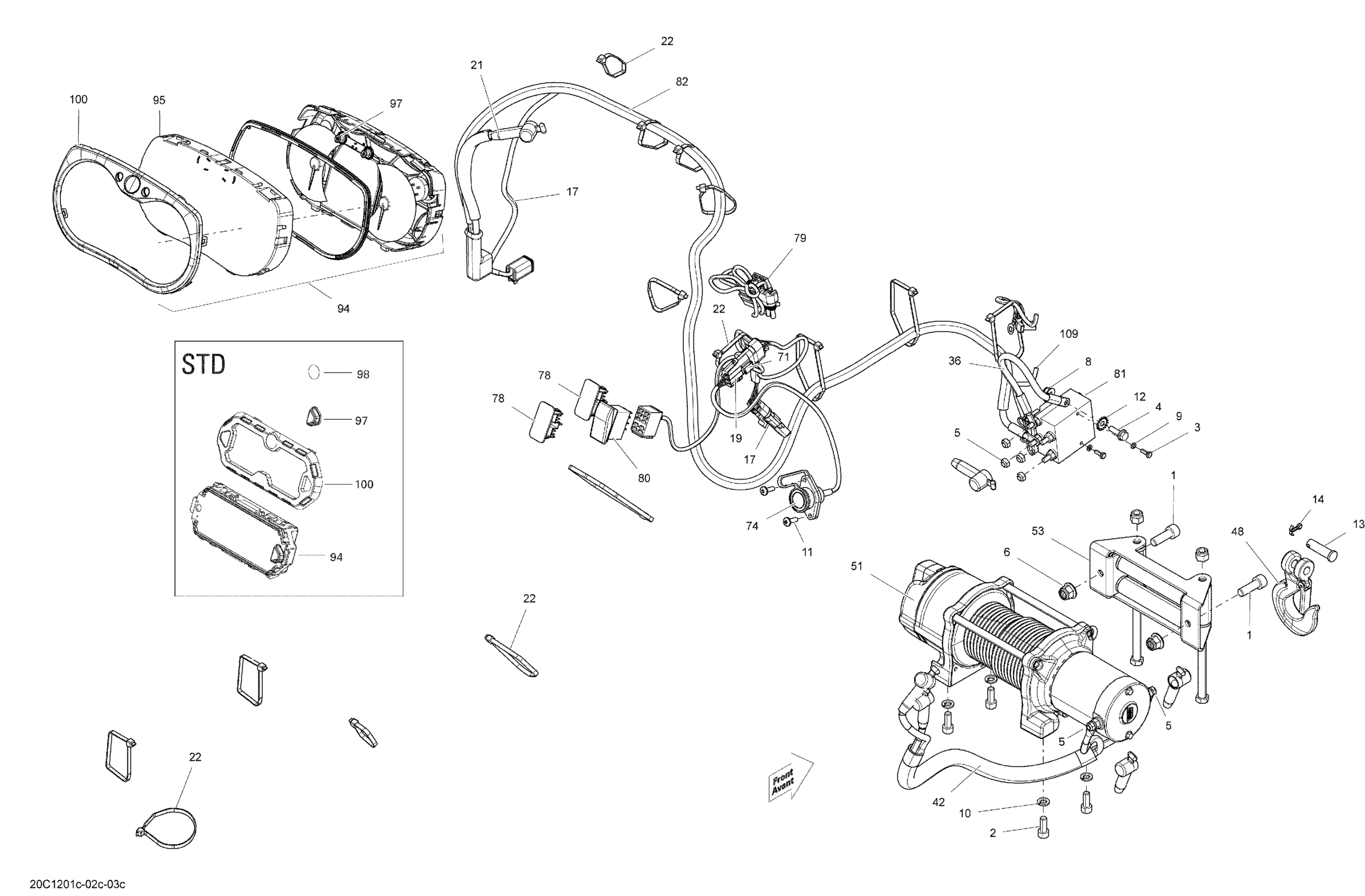 Схема узла: Electrical System STD, X, XT, LTD