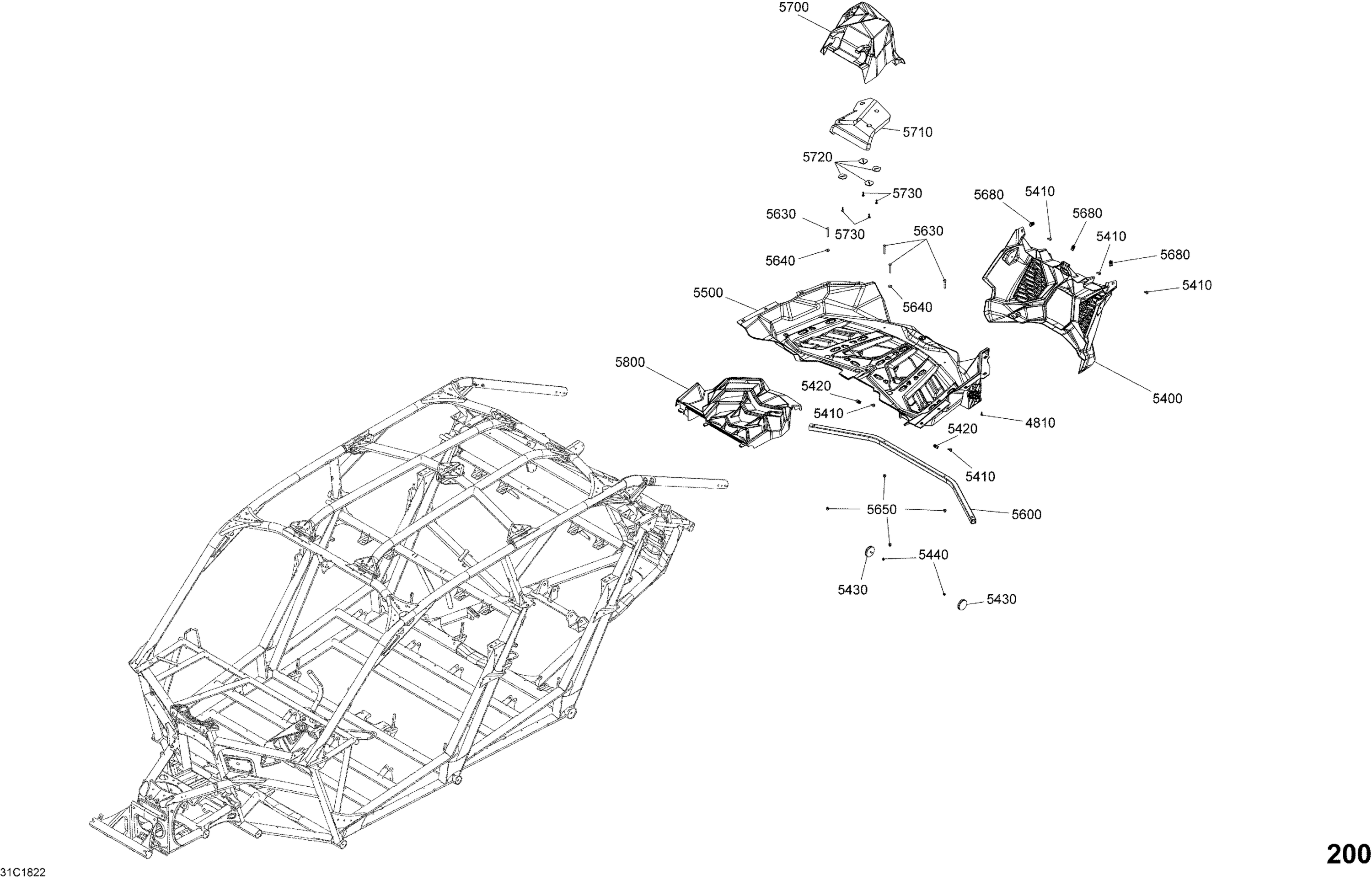 Body Parts - Platinum Silver - Package XRS XDS DPS - Rear Section