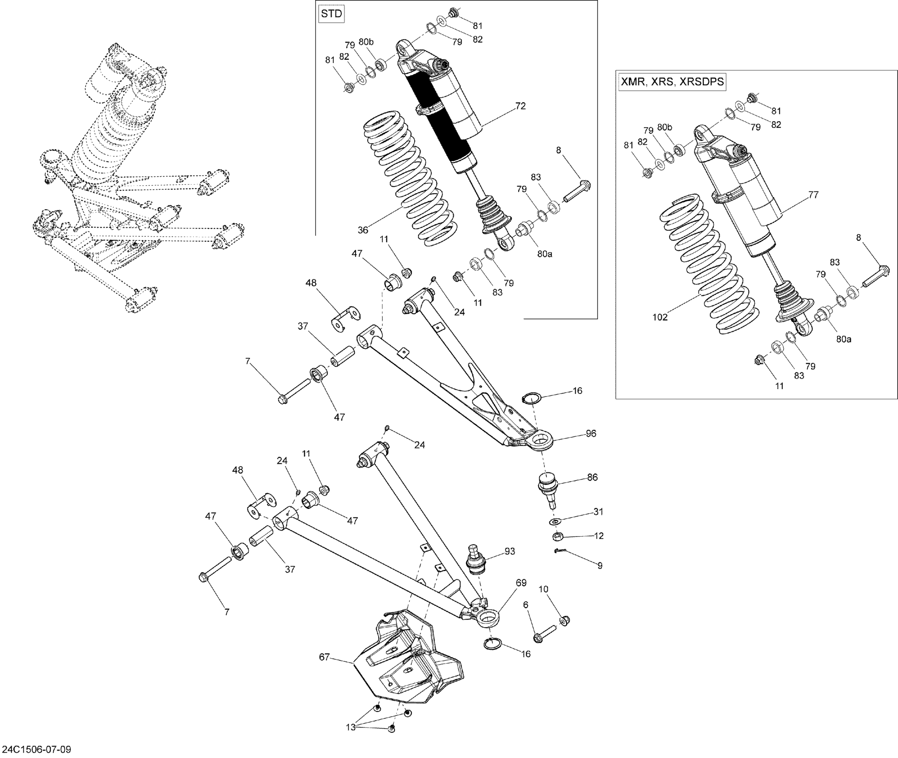 Схема узла: Front Suspension _24C1509