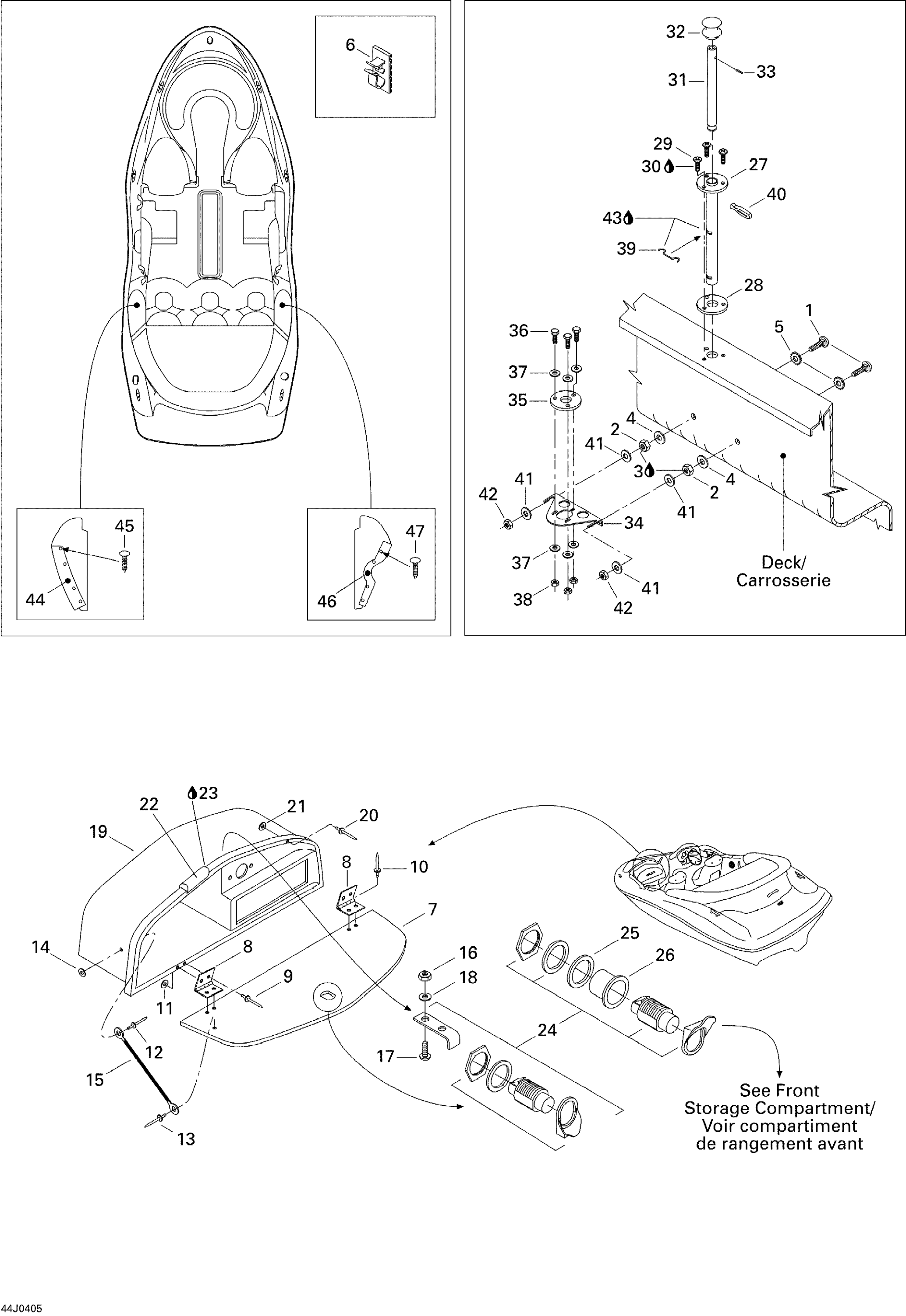 Схема узла: Ski Shaft and Glove Box