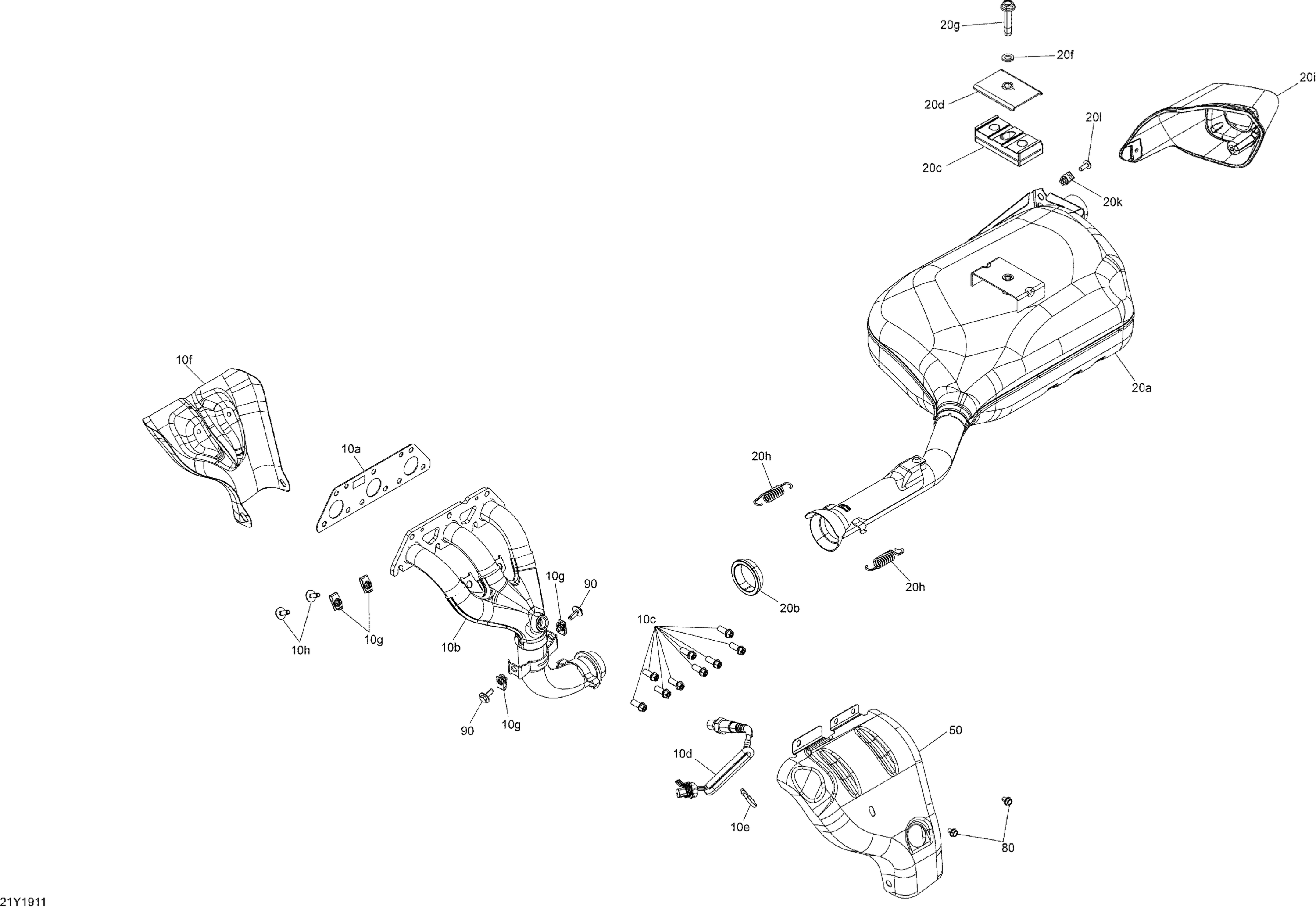 Engine - Exhaust - 900 ACE