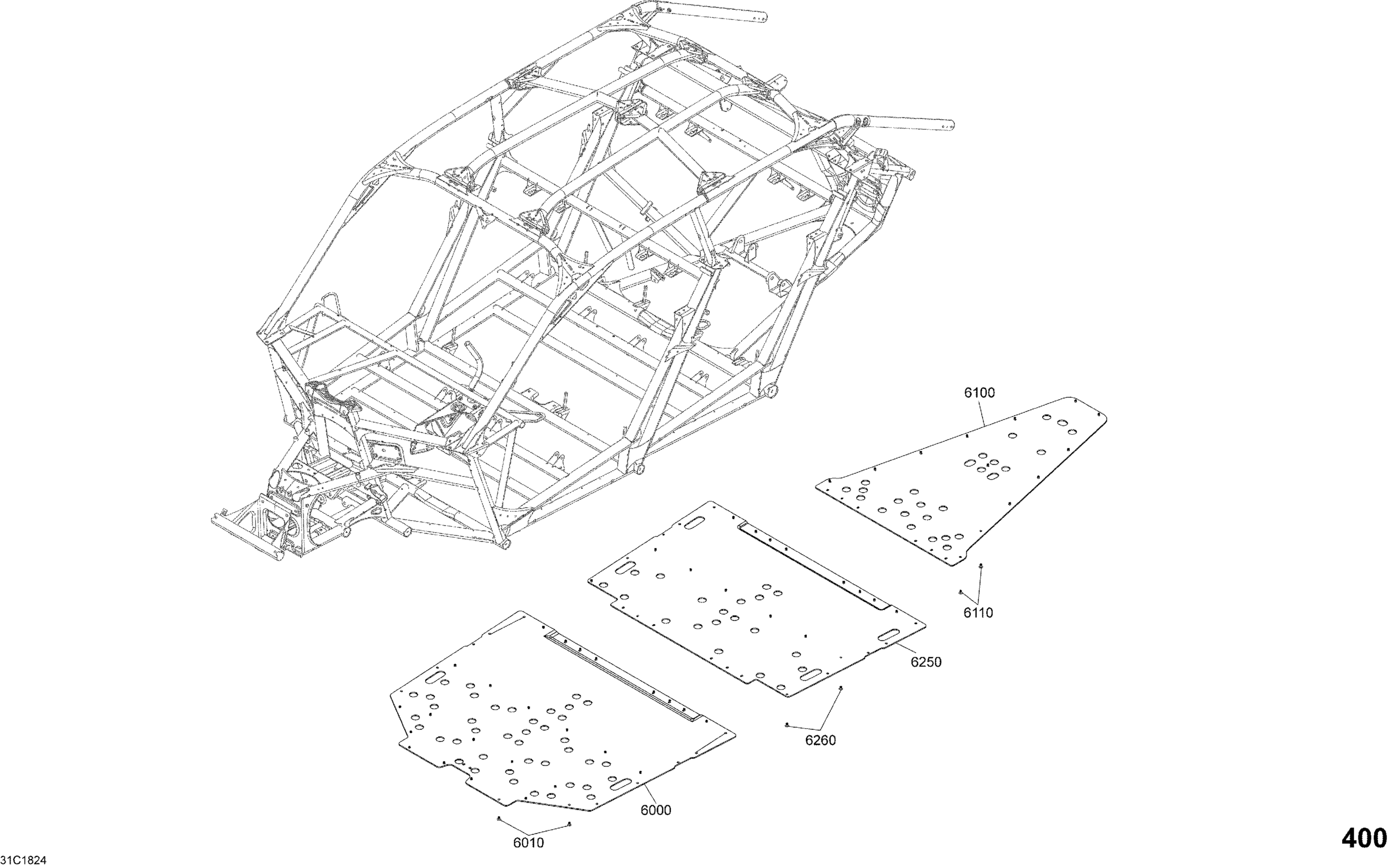 Схема узла: Body Parts - Triple Black - Package XDS DPS - Floor Section