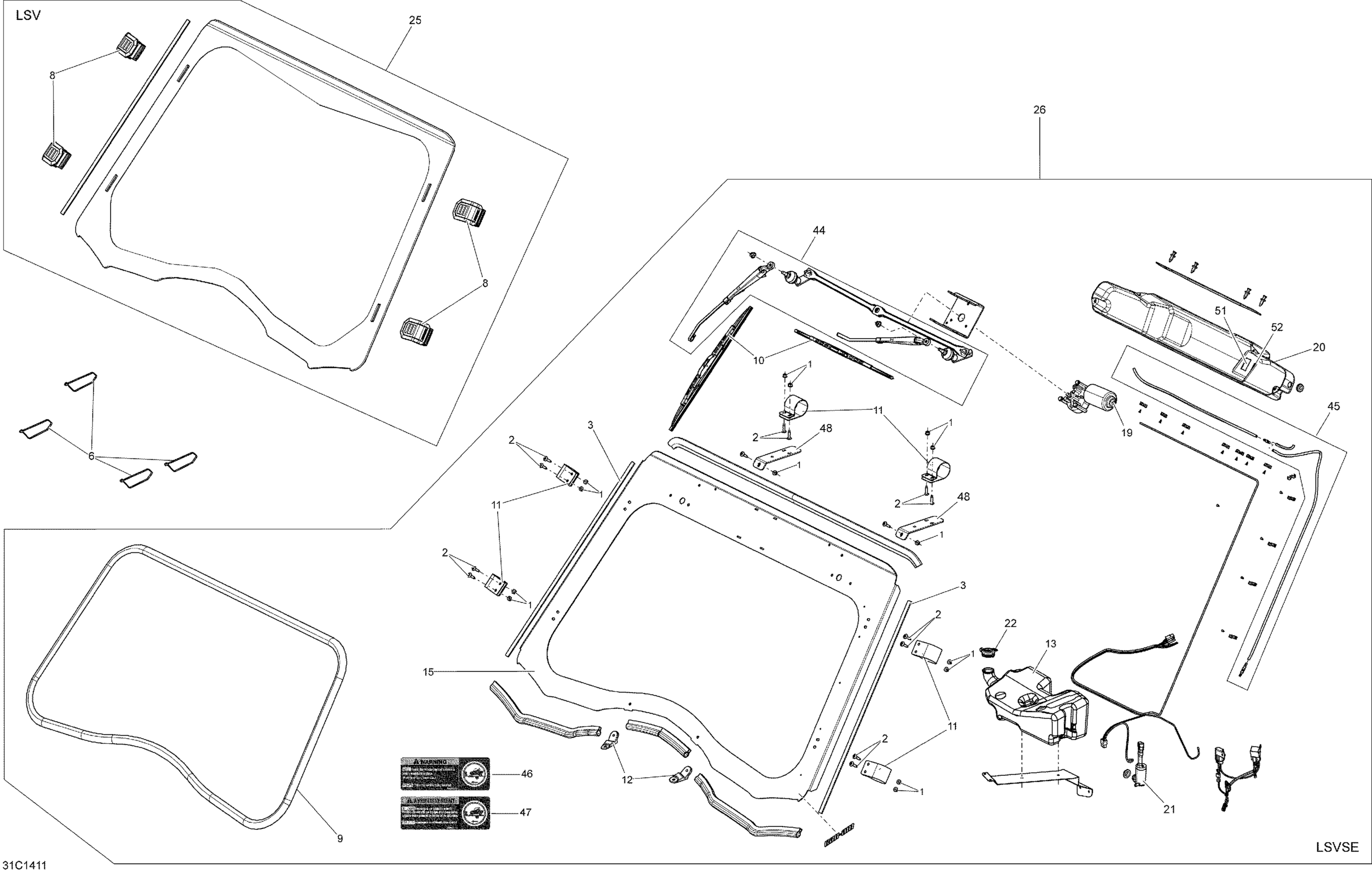 Body And Accessories Windshield_31C1411