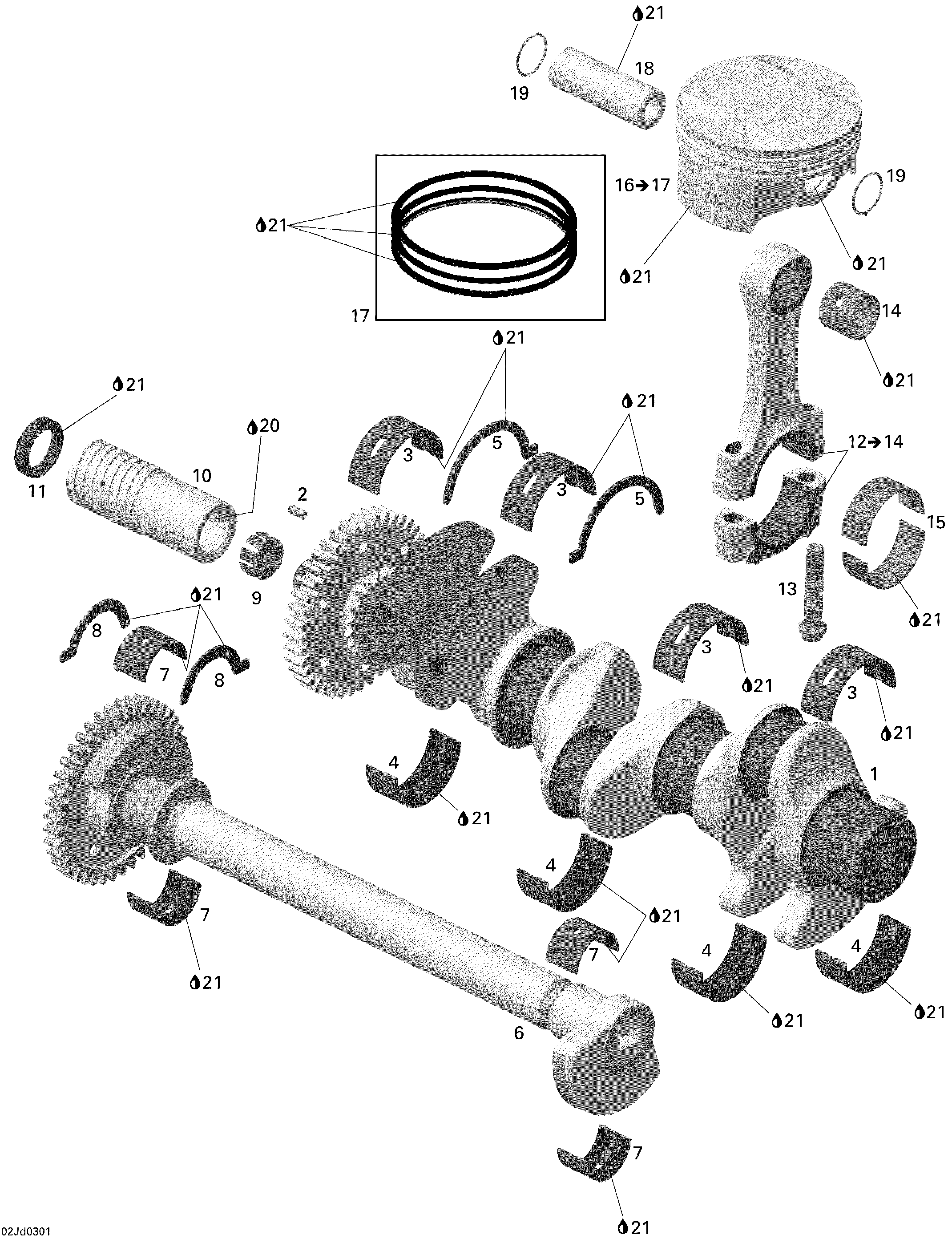 Crankshaft And Pistons