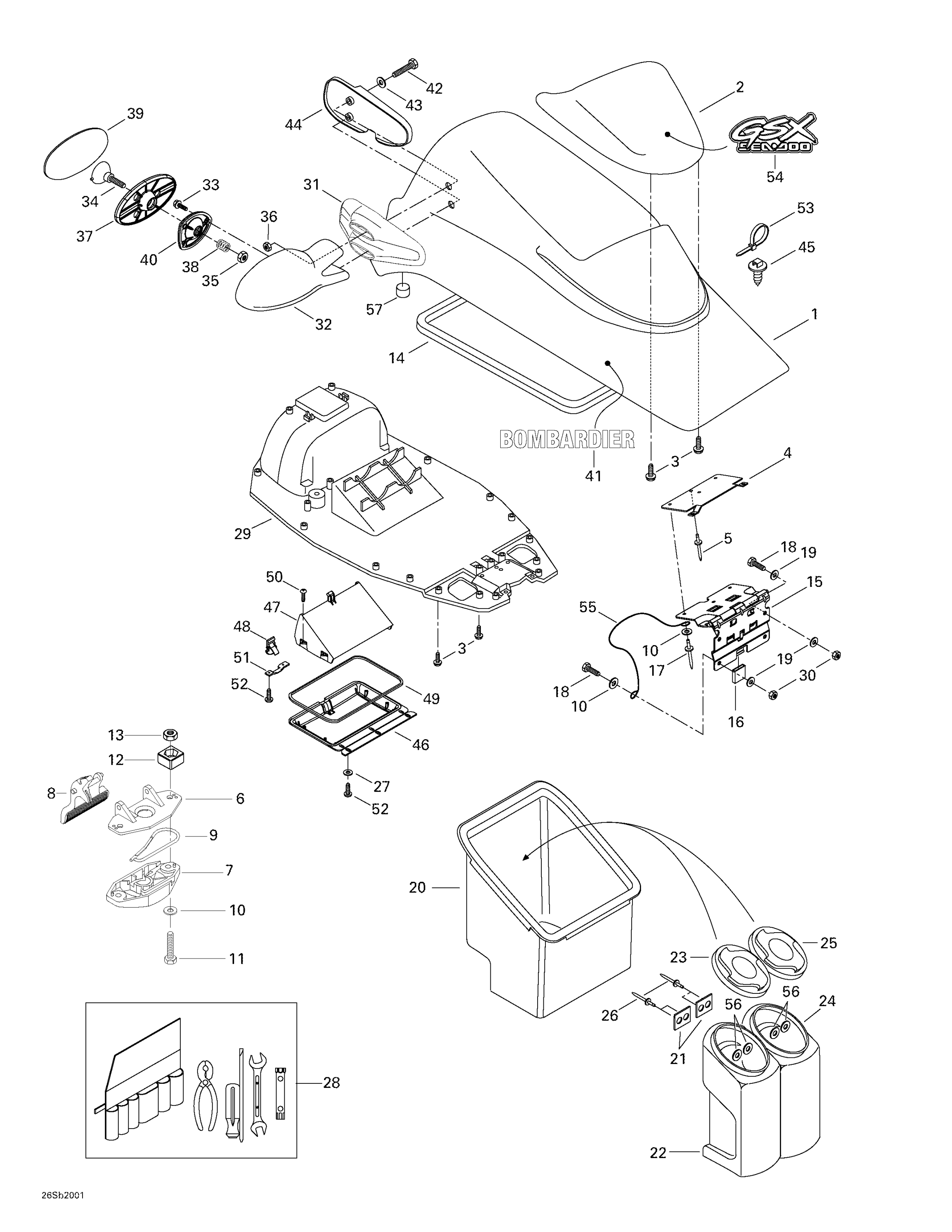 Схема узла: Front Storage Compartment