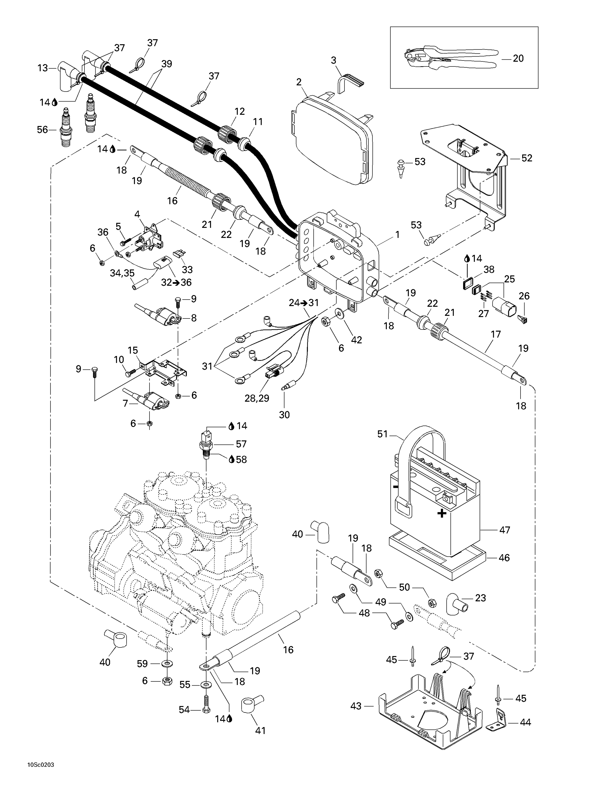 Схема узла: Rear Electrical Box