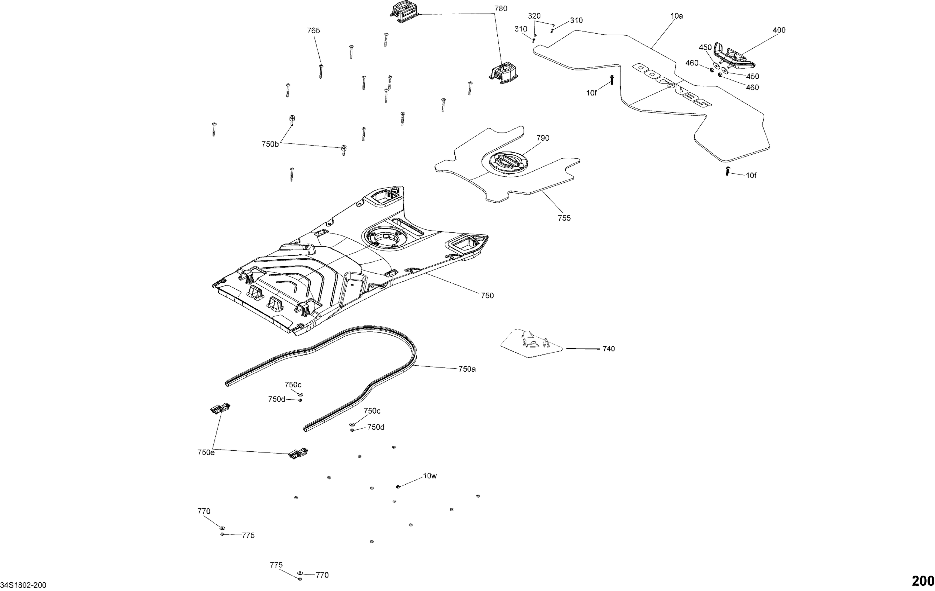 Схема узла: Body Rear Part - RXT Package STD