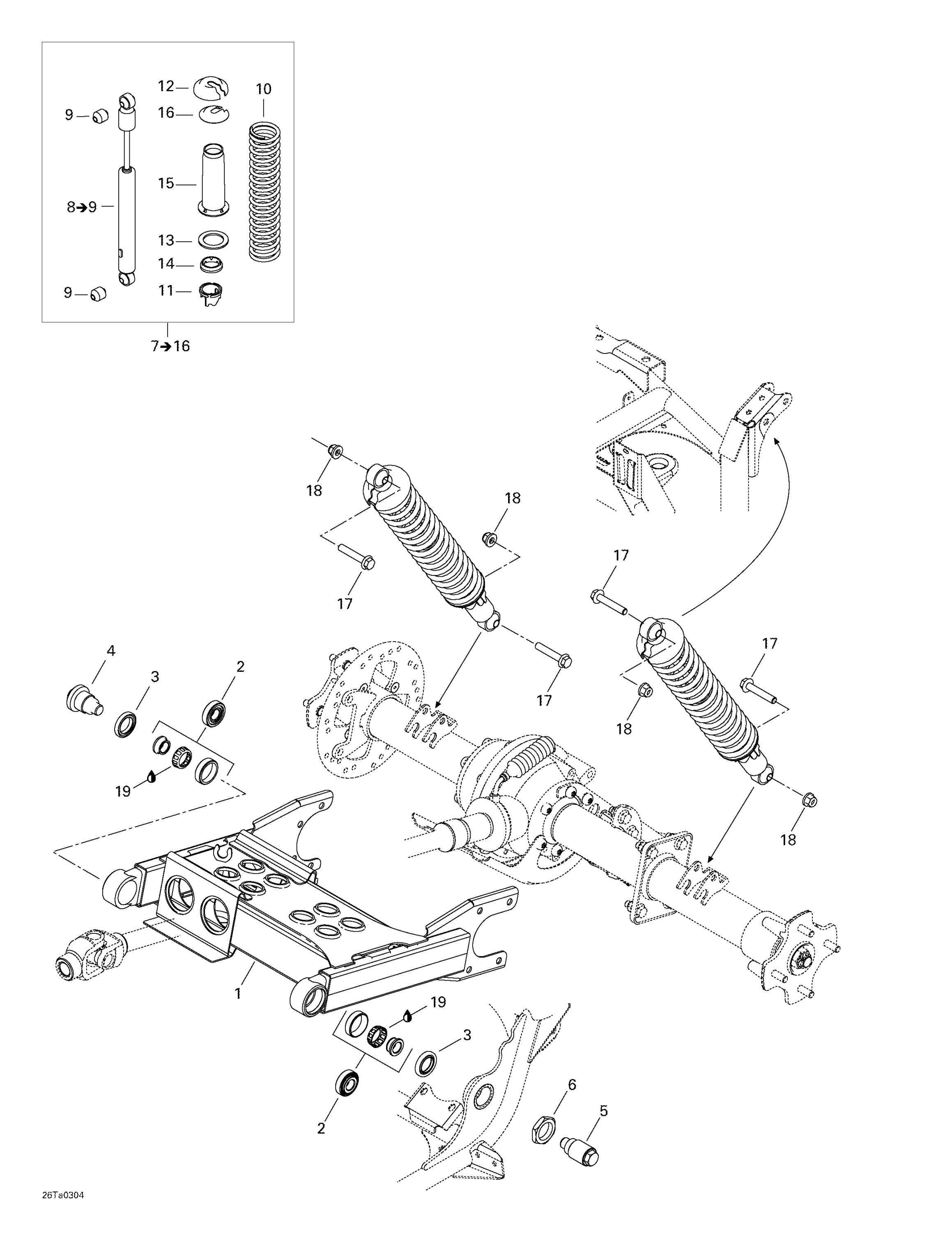 Схема узла: Rear Suspension