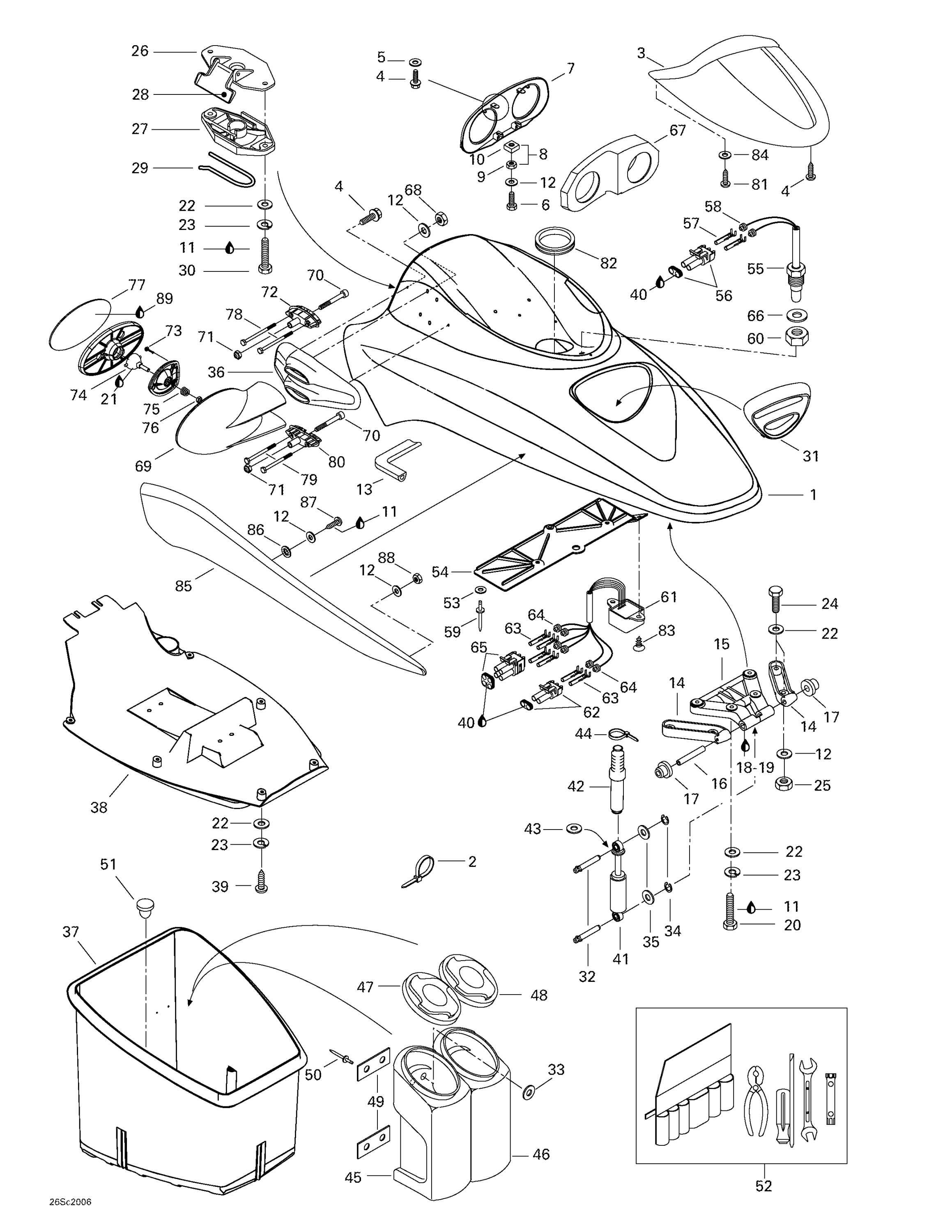 Схема узла: Front Storage Compartment