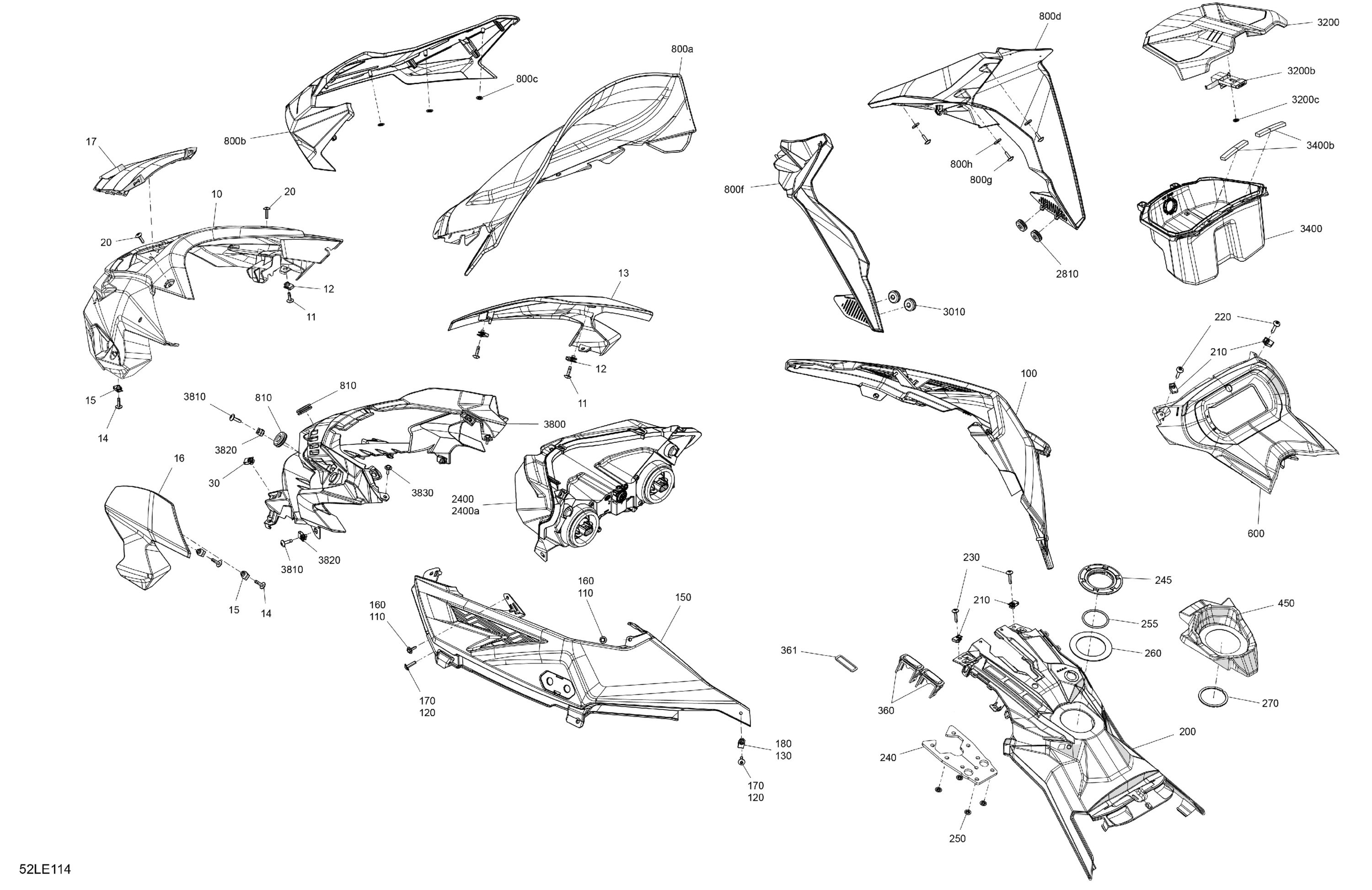 Схема узла: Body - Hood Section and WindShield