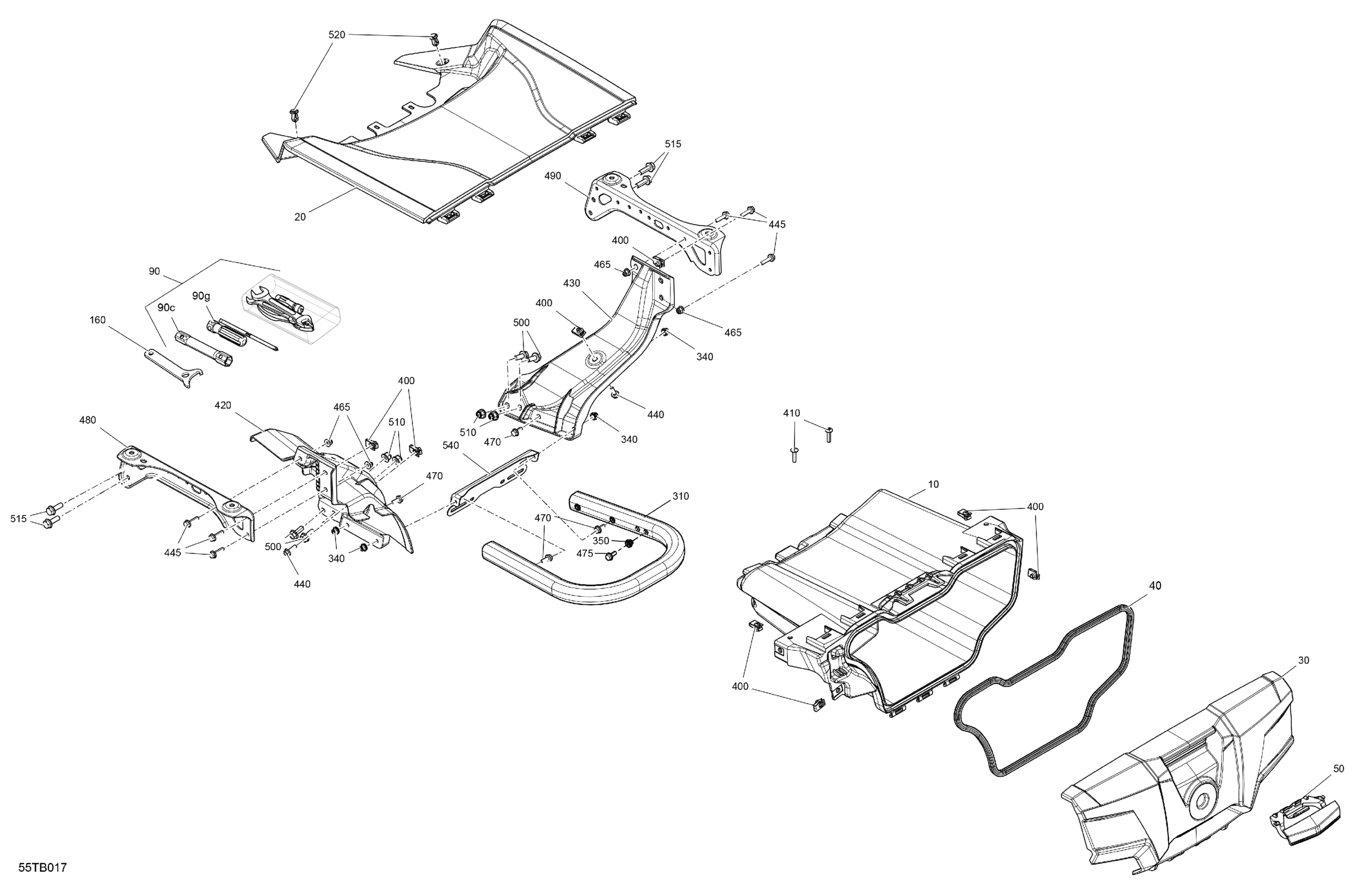 Body - Front Storage Tray