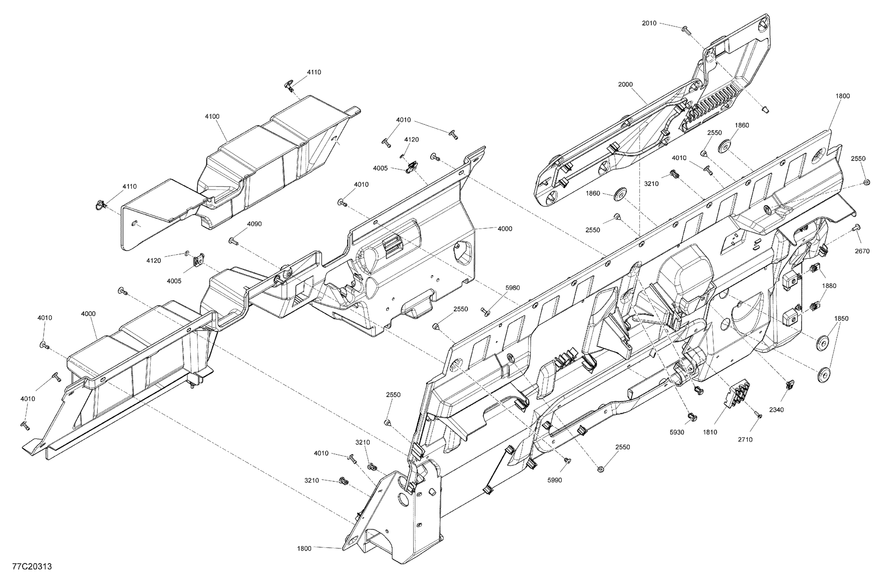 Схема узла: Cab Interior - Back Wall Section
