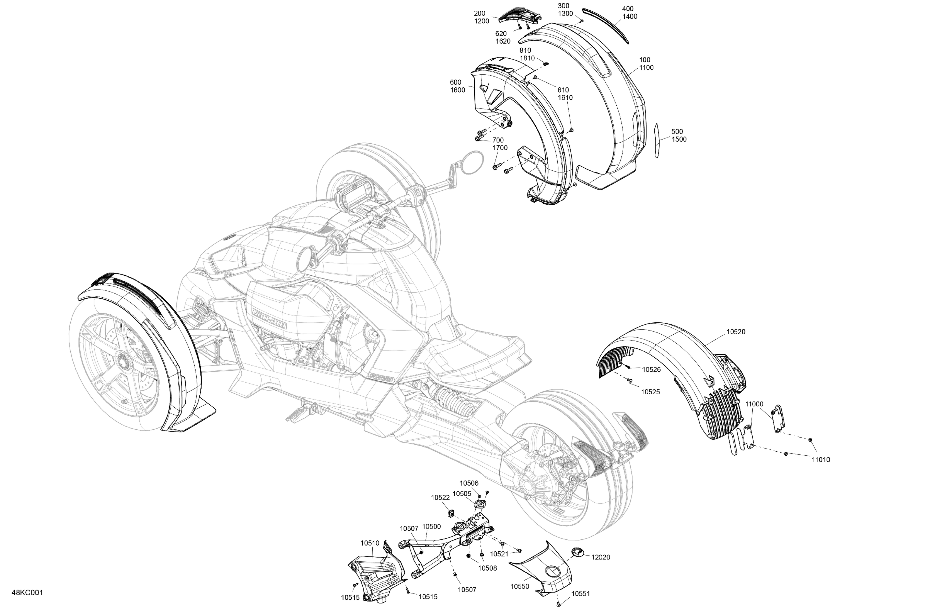 Схема узла: Body - Fender Kit