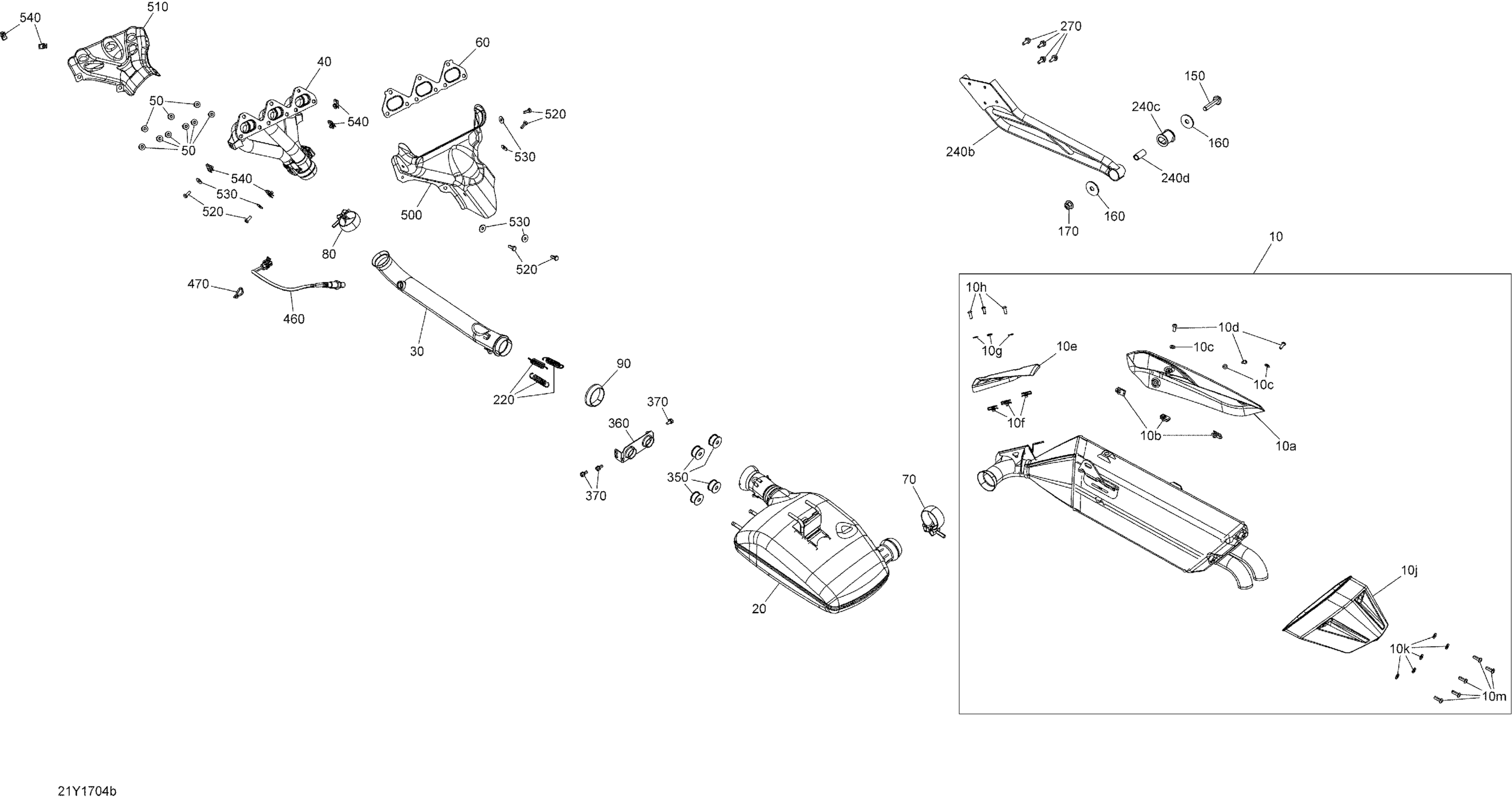 Схема узла: Exhaust System - Package T-LTD