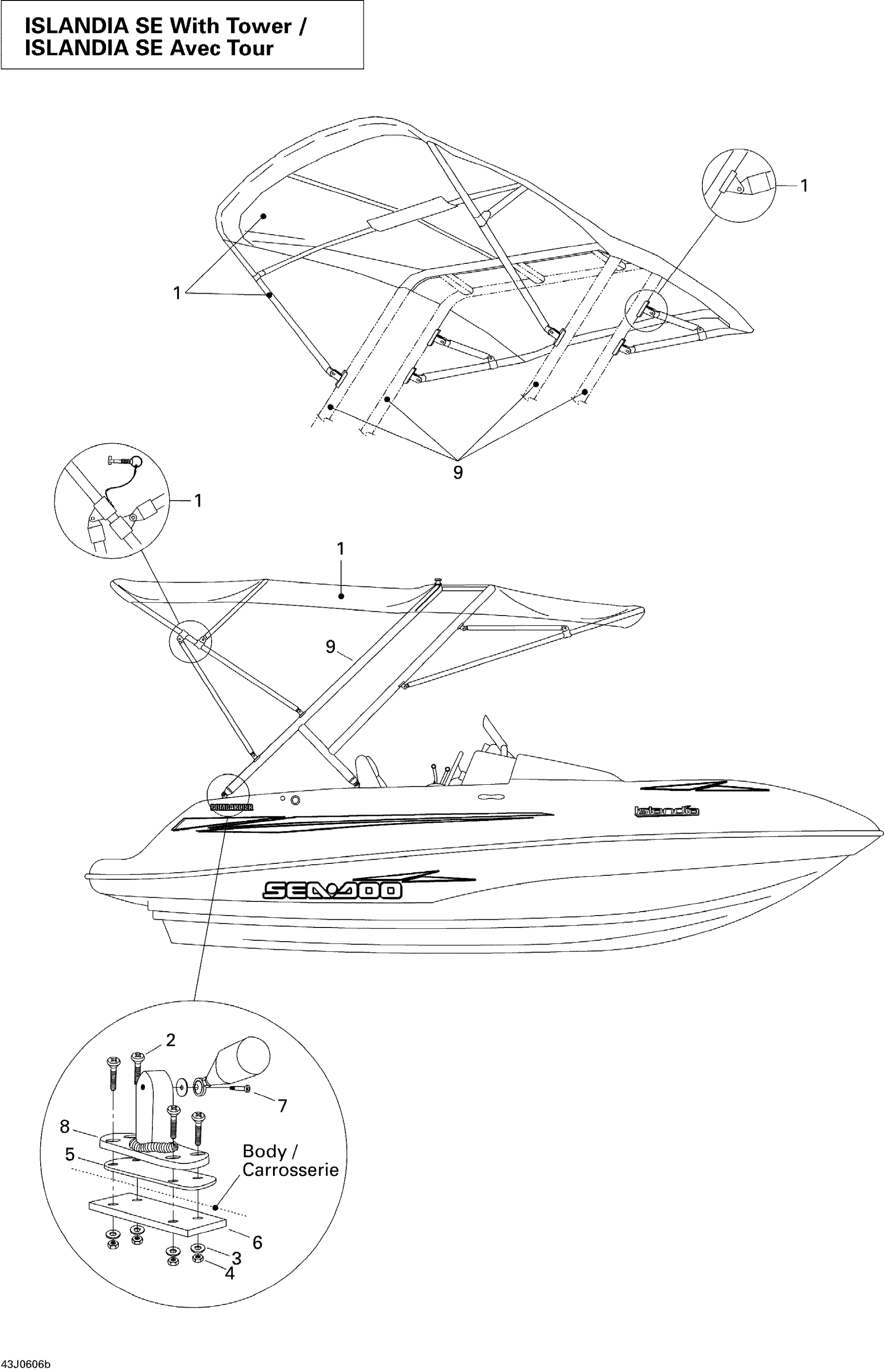Bimini Top SE with Tower