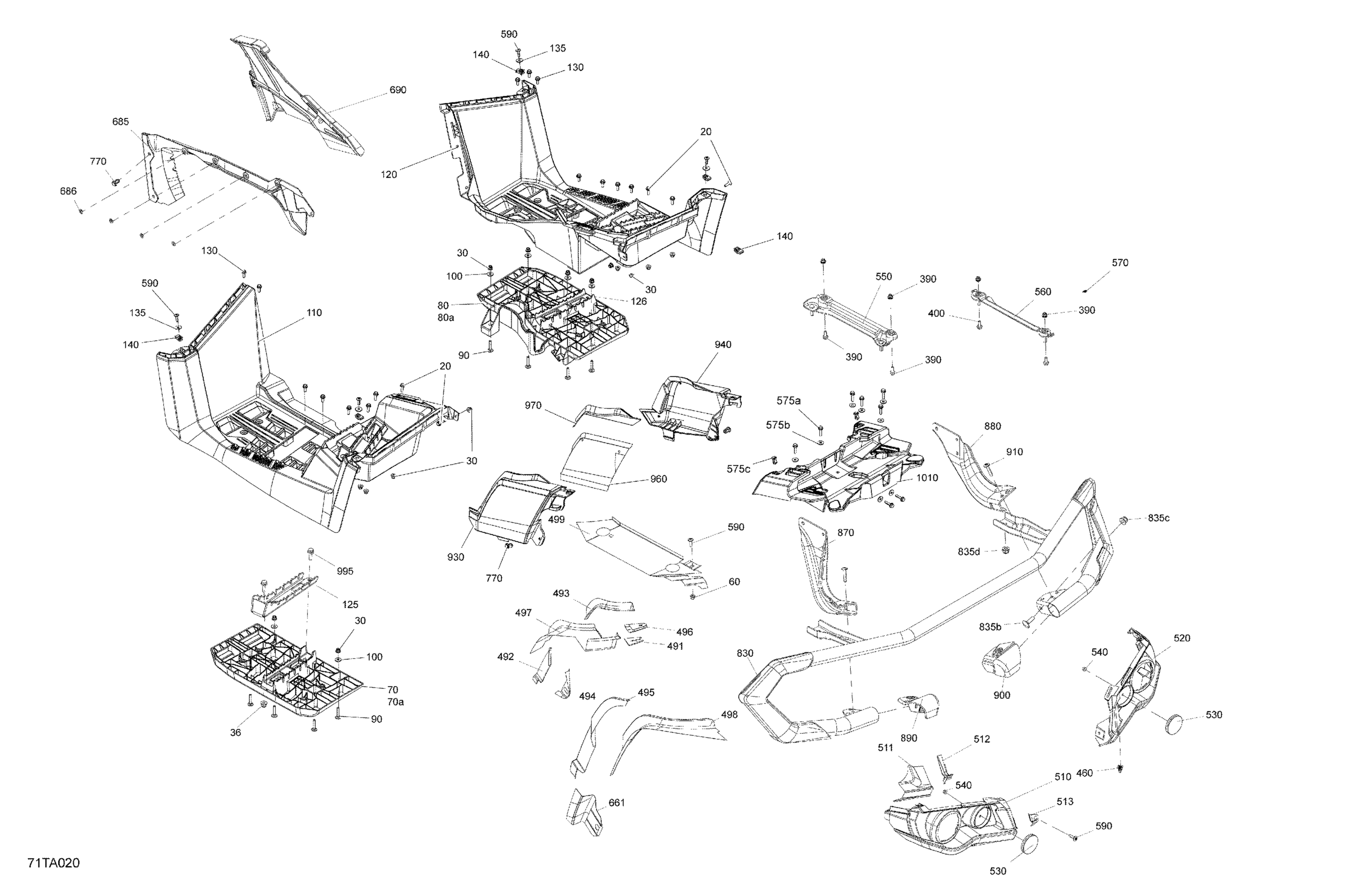 Схема узла: Body - Rear Section