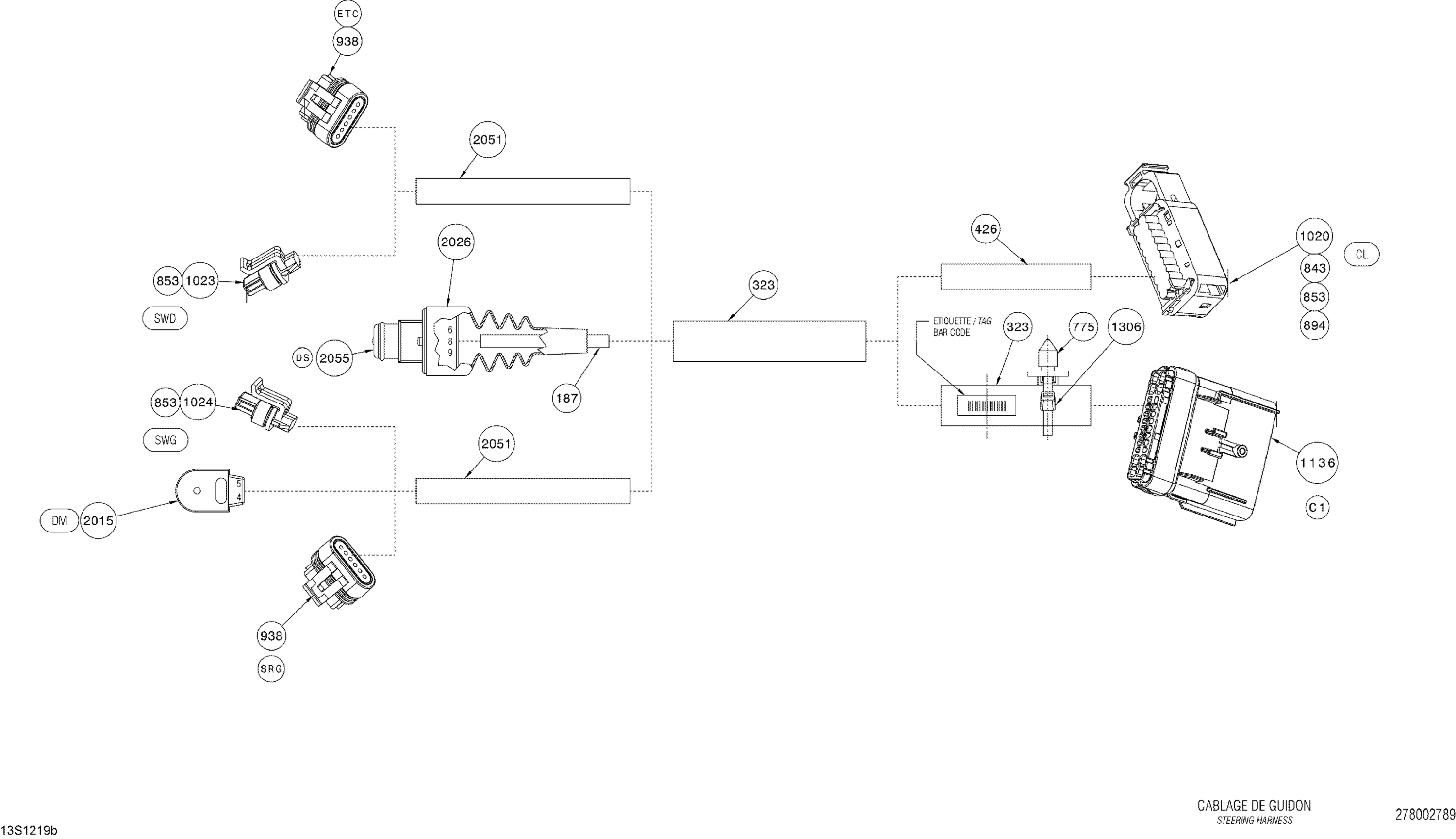 Схема узла: Electrical Harness Steering