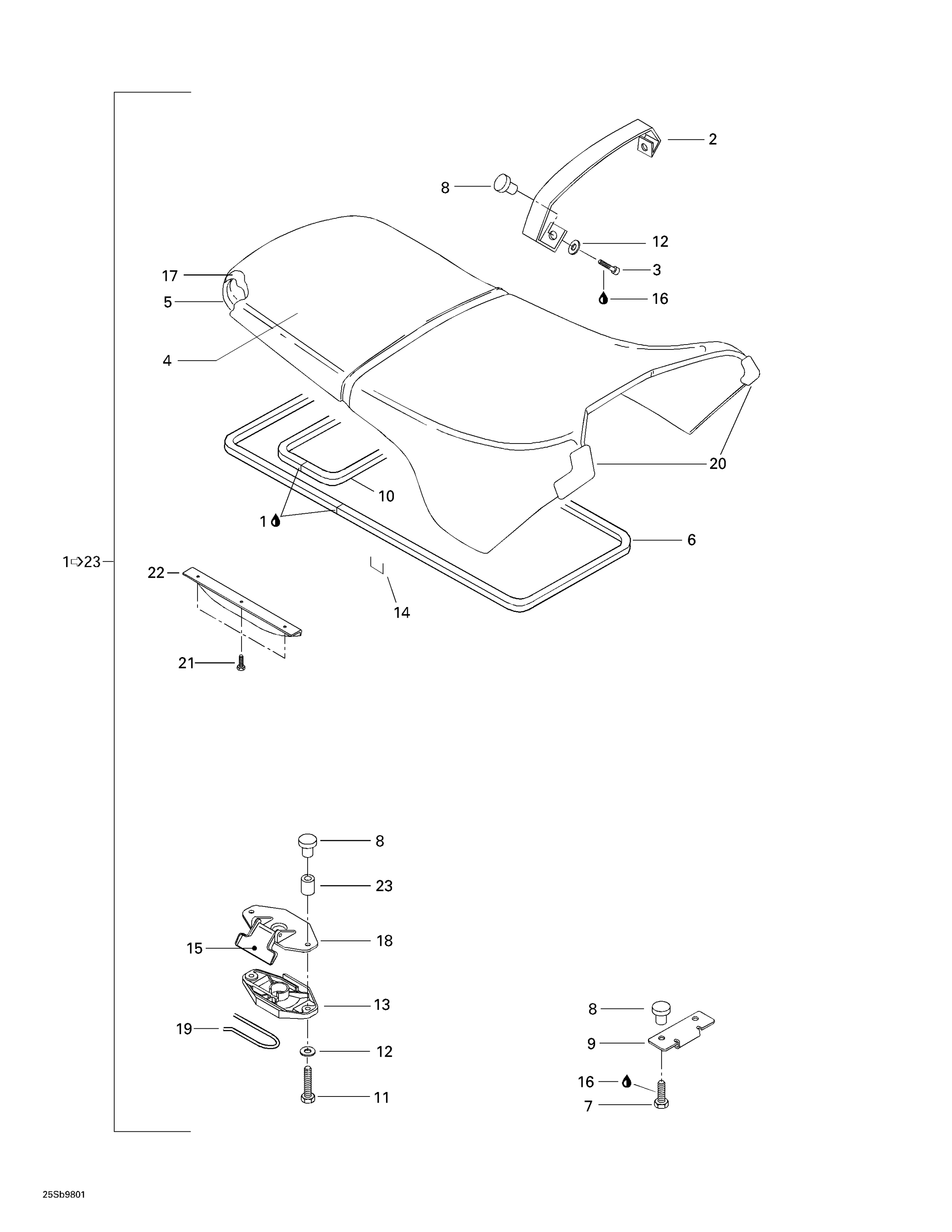 Схема узла: Seat And Engine Cover