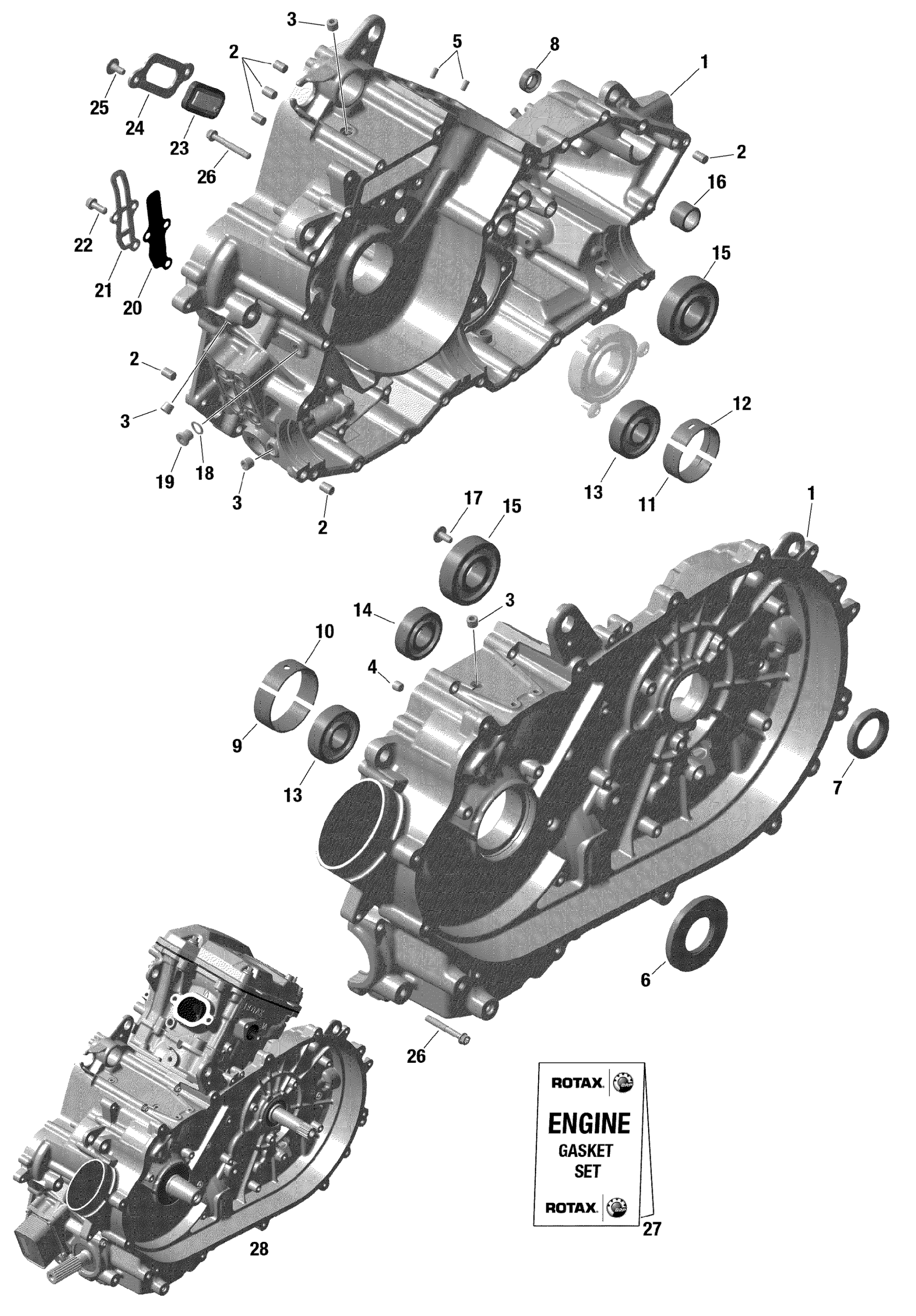 Схема узла: ROTAX - Crankcase