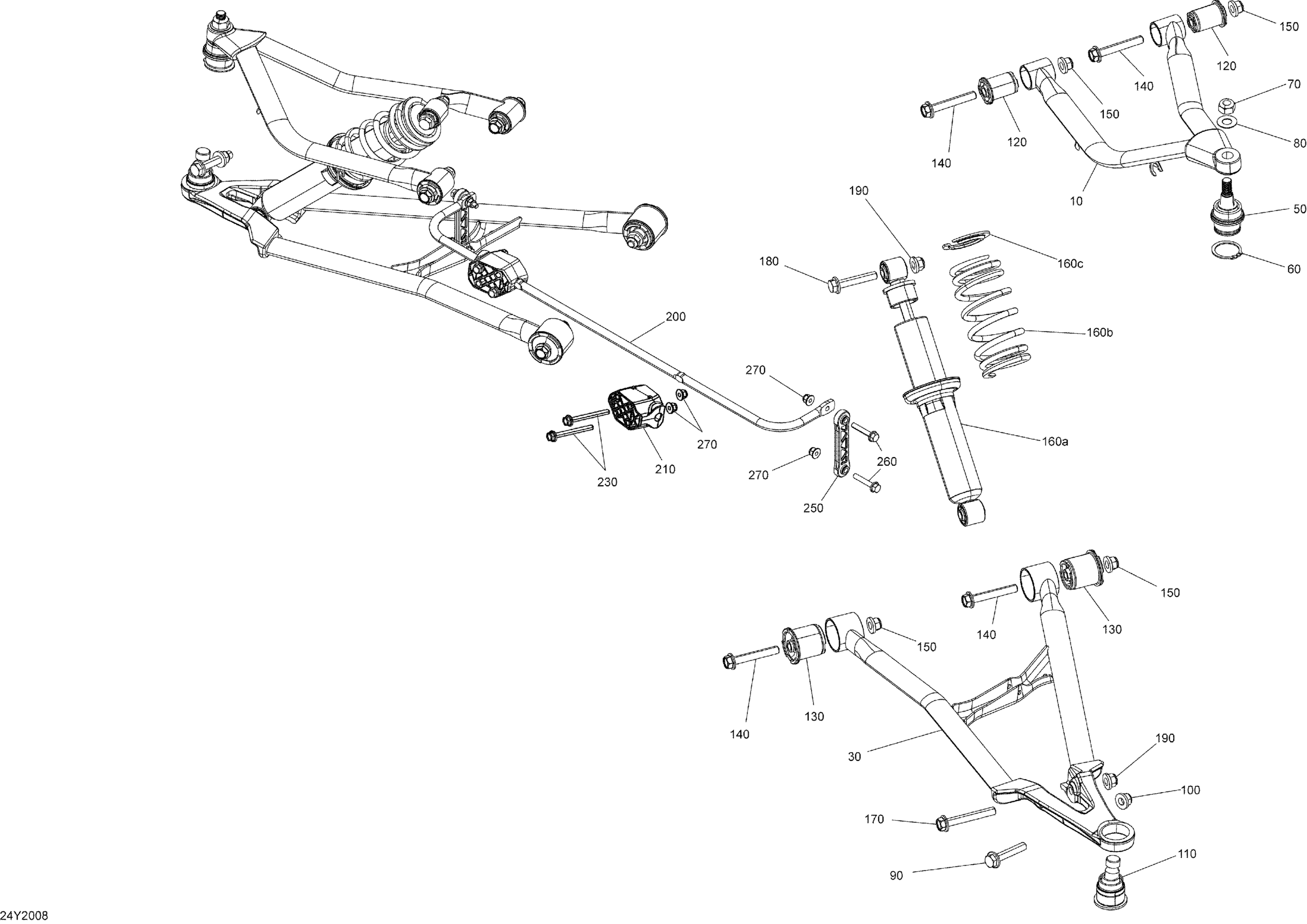 Suspension, Front - A Arms - Shocks