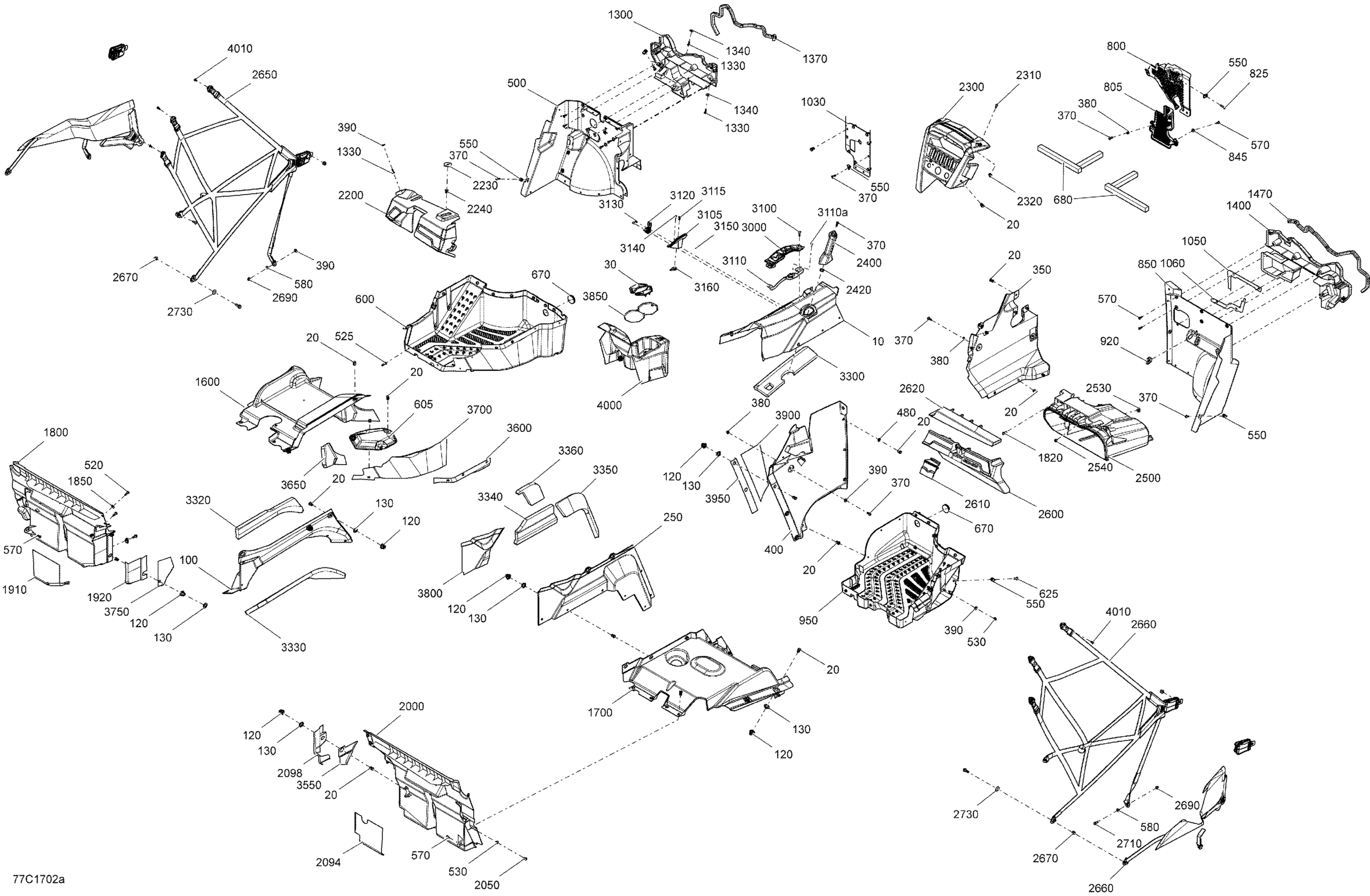 Схема узла: Cab Interior - Except Package XMR