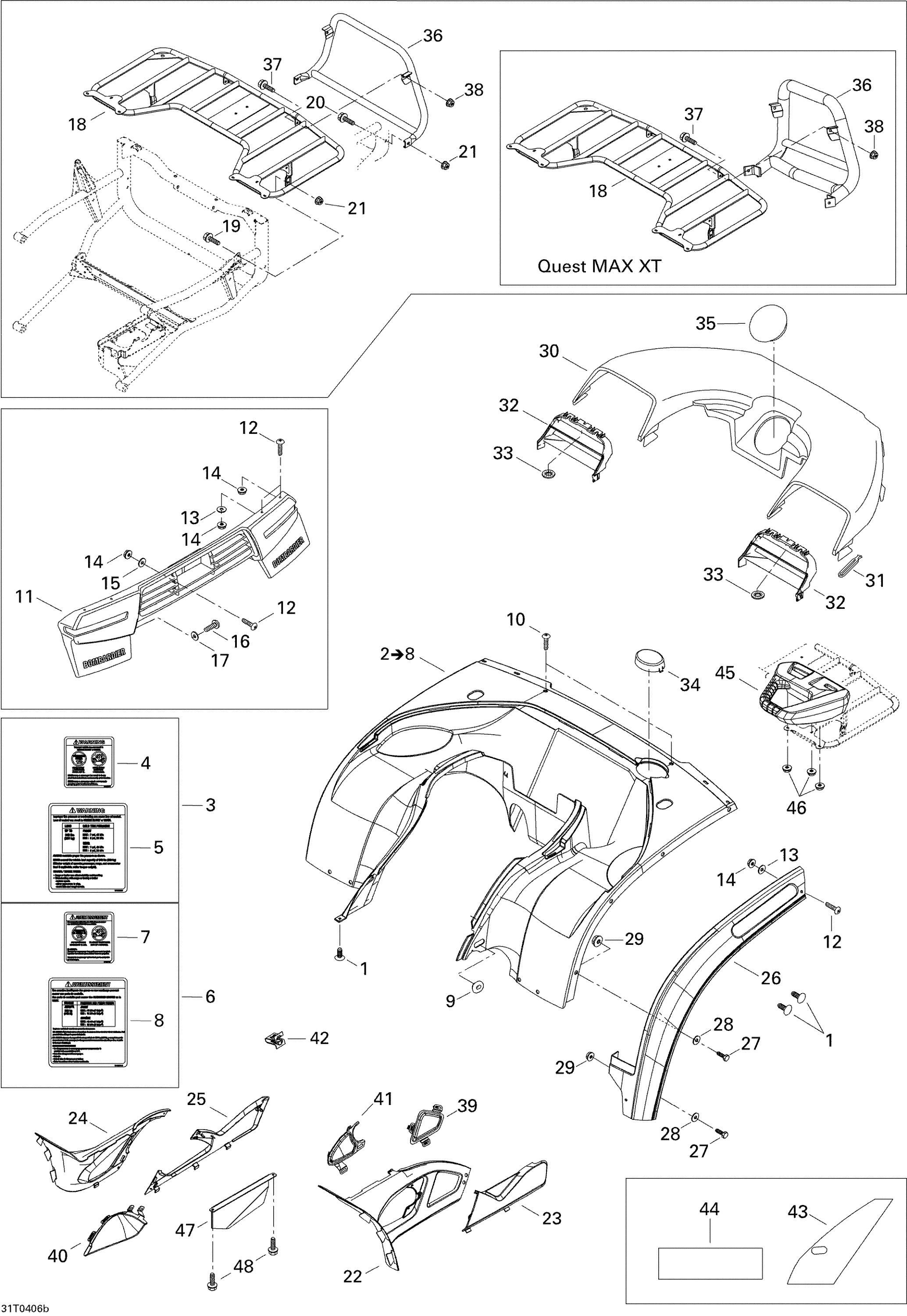 Схема узла: Body And accessories, Rear View