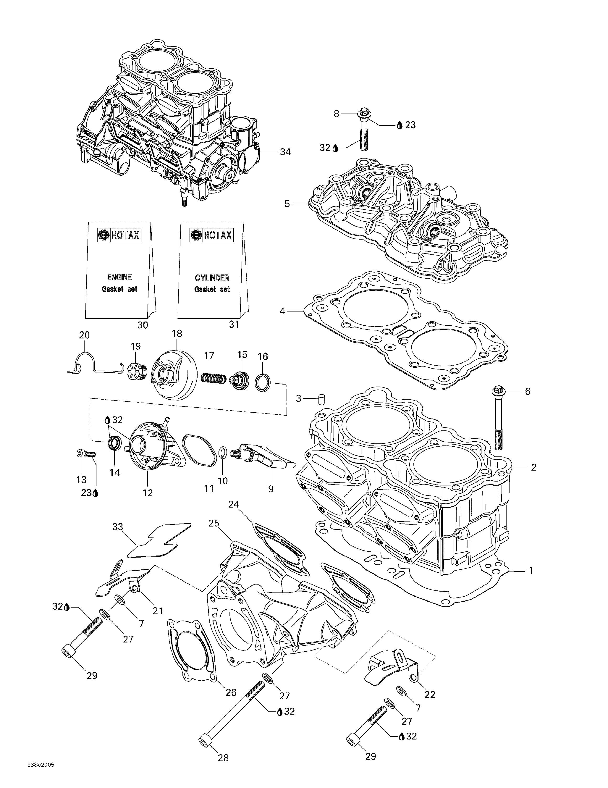 Cylinder, Exhaust Manifold