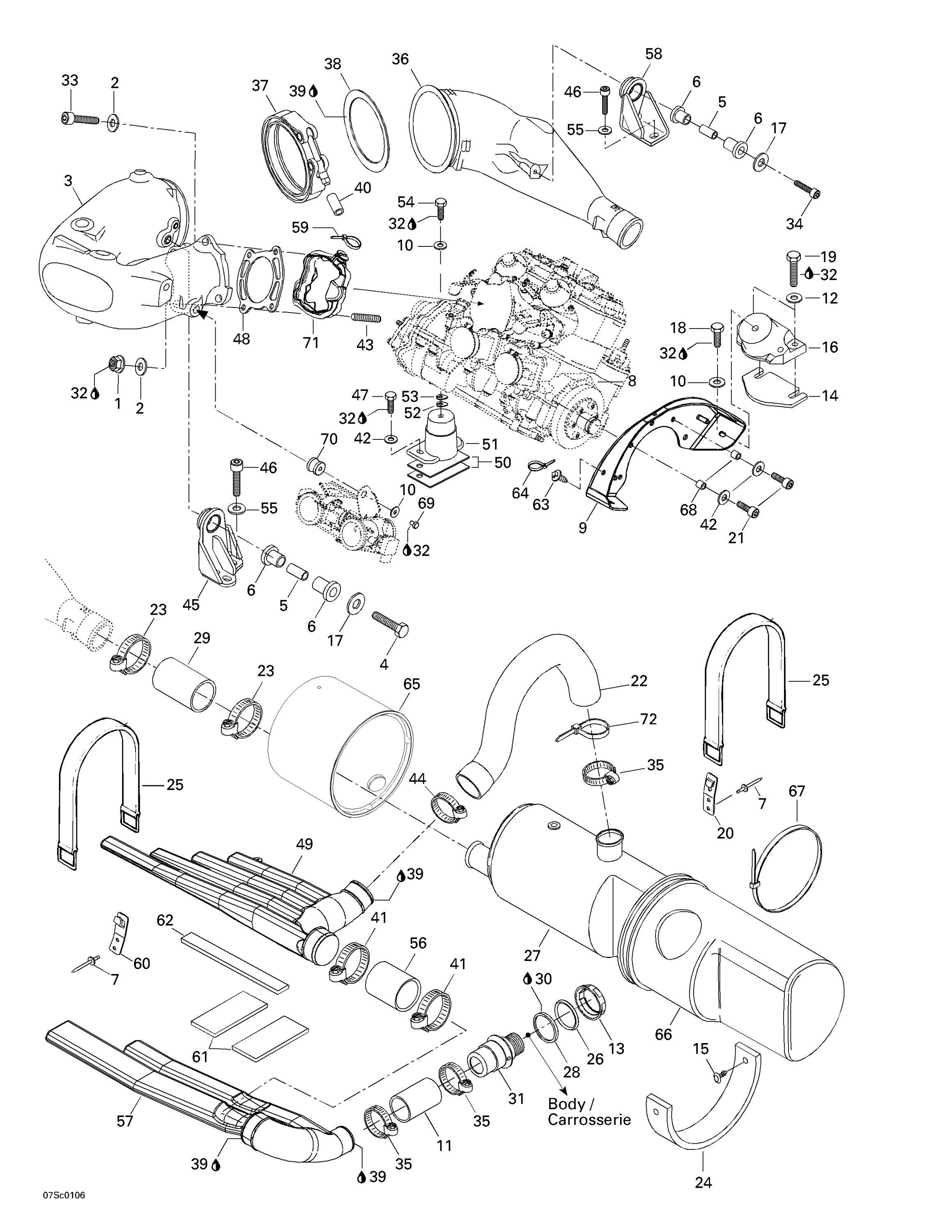 Схема узла: Engine Support And Muffler