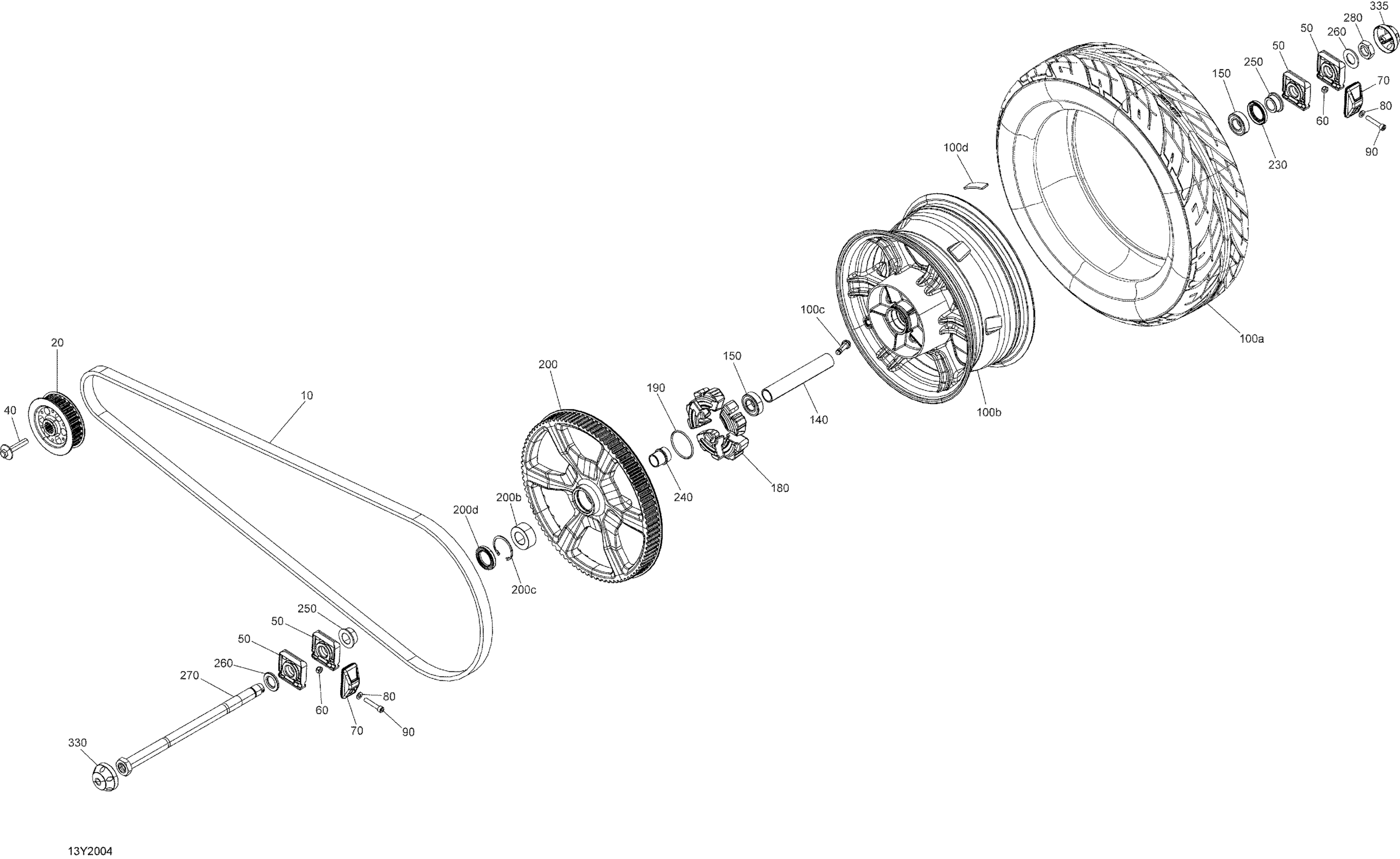 Схема узла: Drive System, Rear