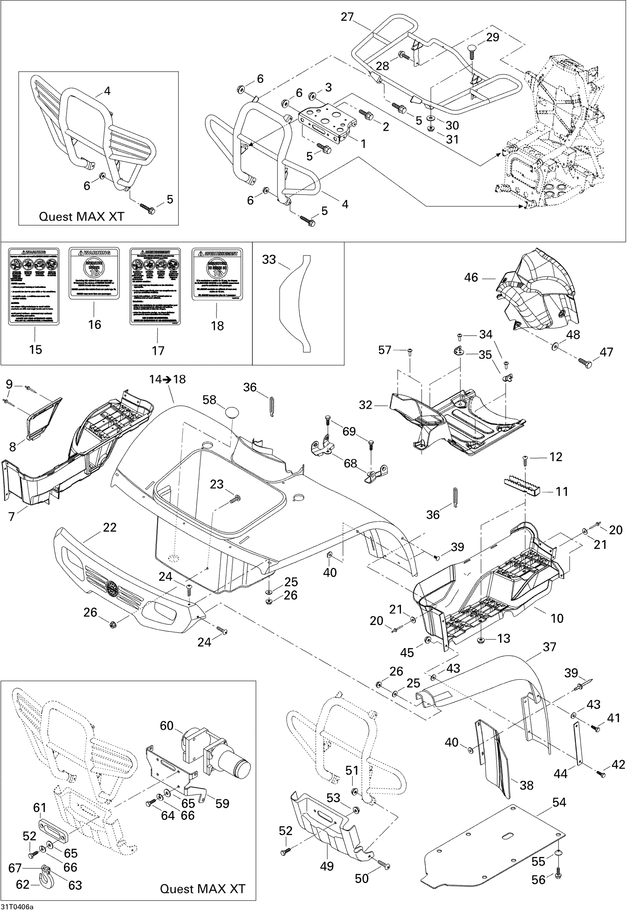 Body and accessories, Front View