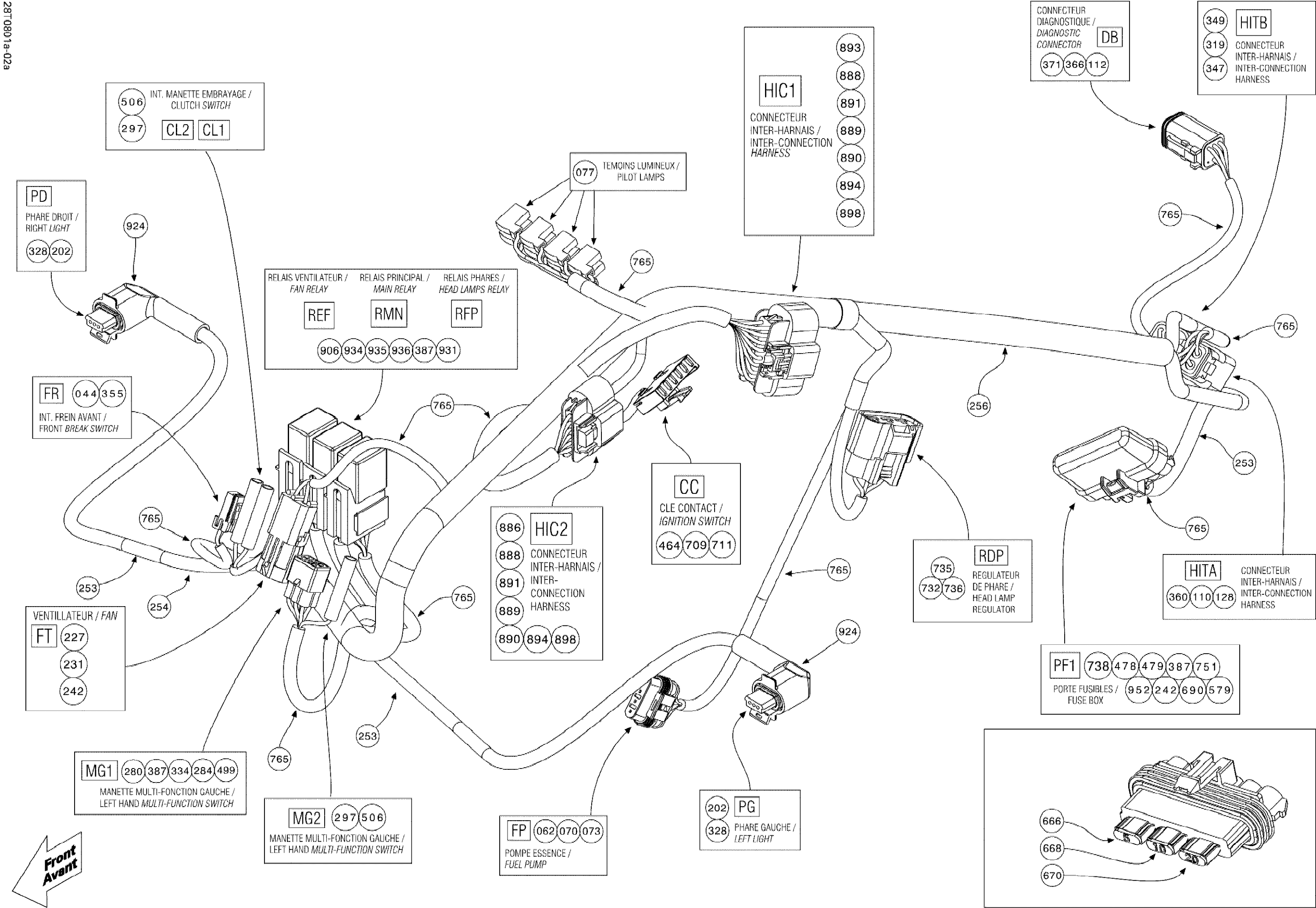 Схема узла: Main Harness Front