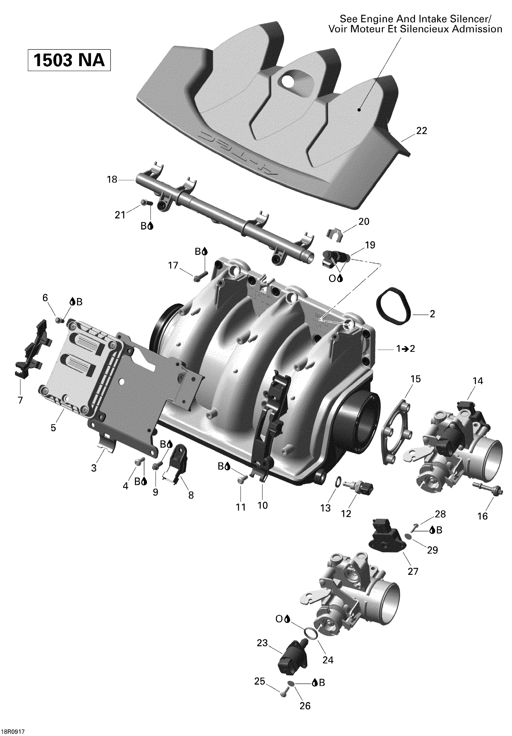 Air Intake Manifold And Throttle Body _V2_V3