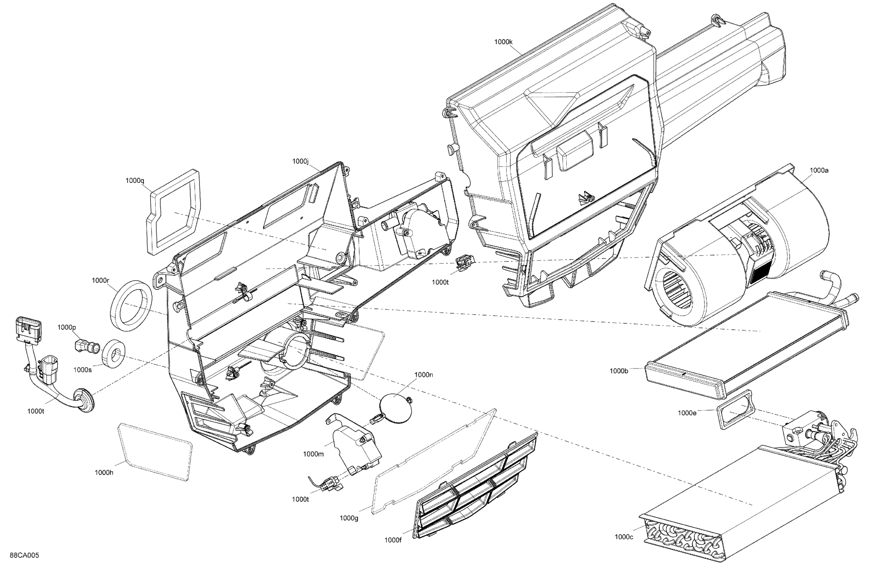 Схема узла: Body - Enclosure Cab - Air Conditioning Unit