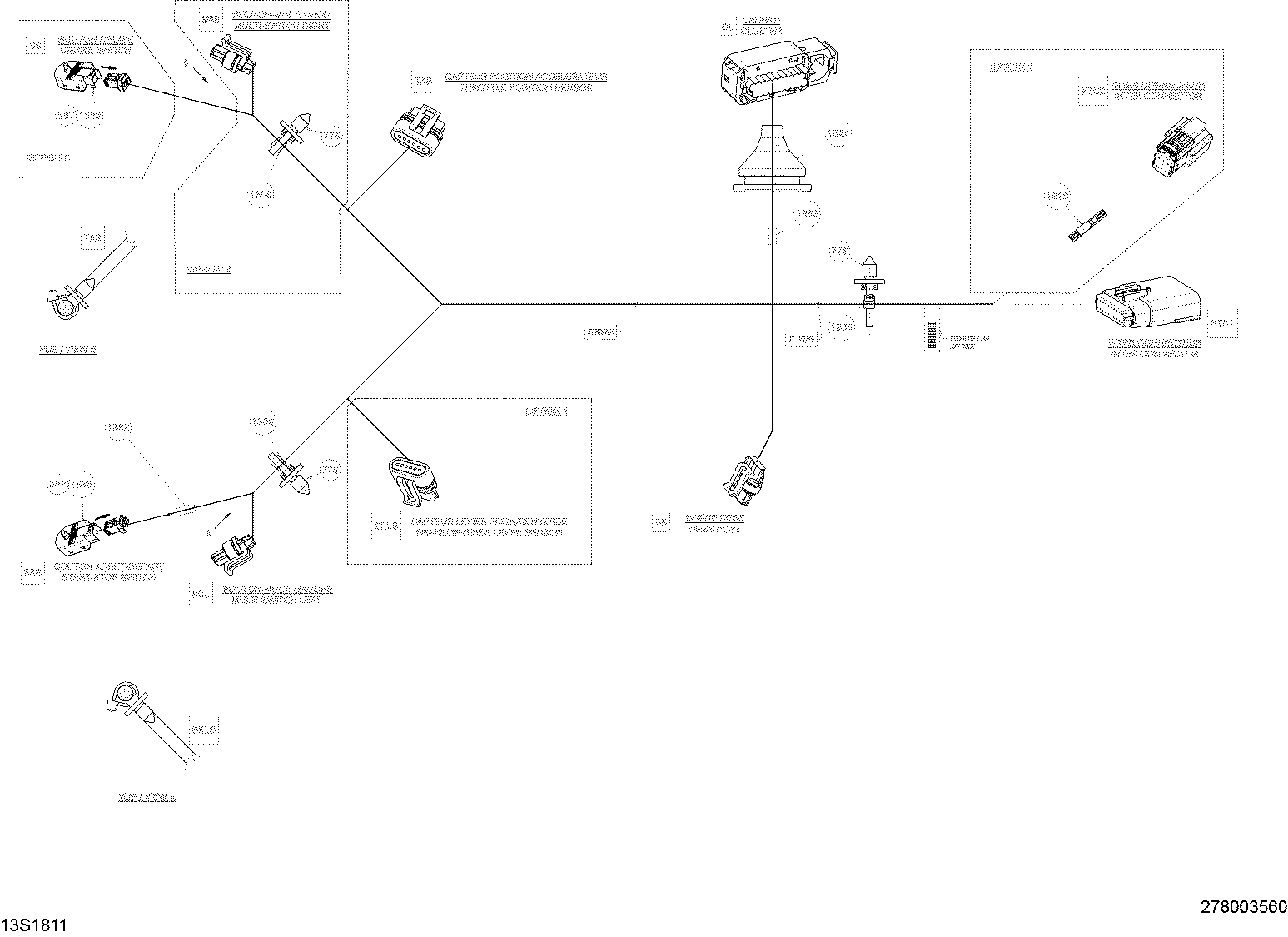 Схема узла: Steering Harness 278003558