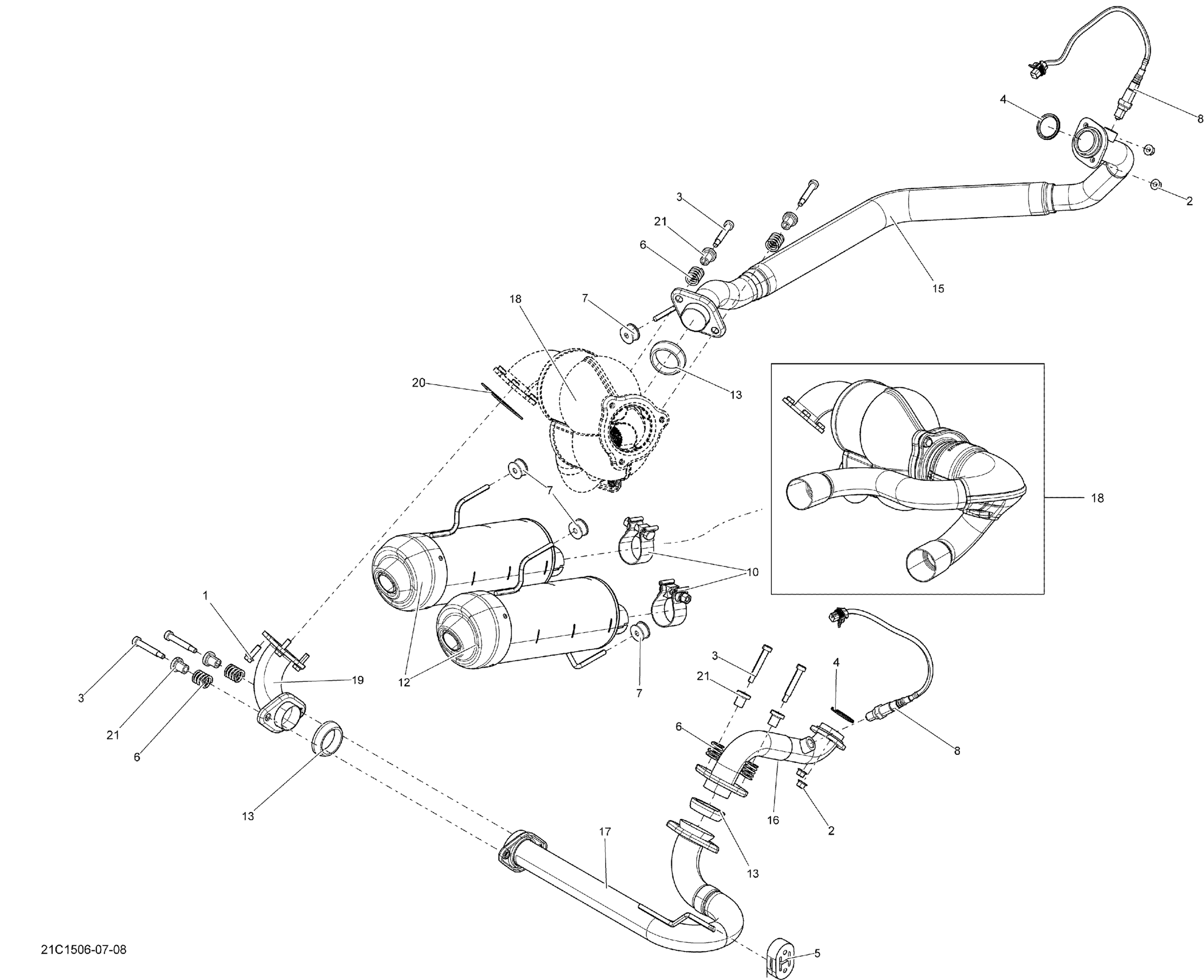 Схема узла: Exhaust System _21C1508