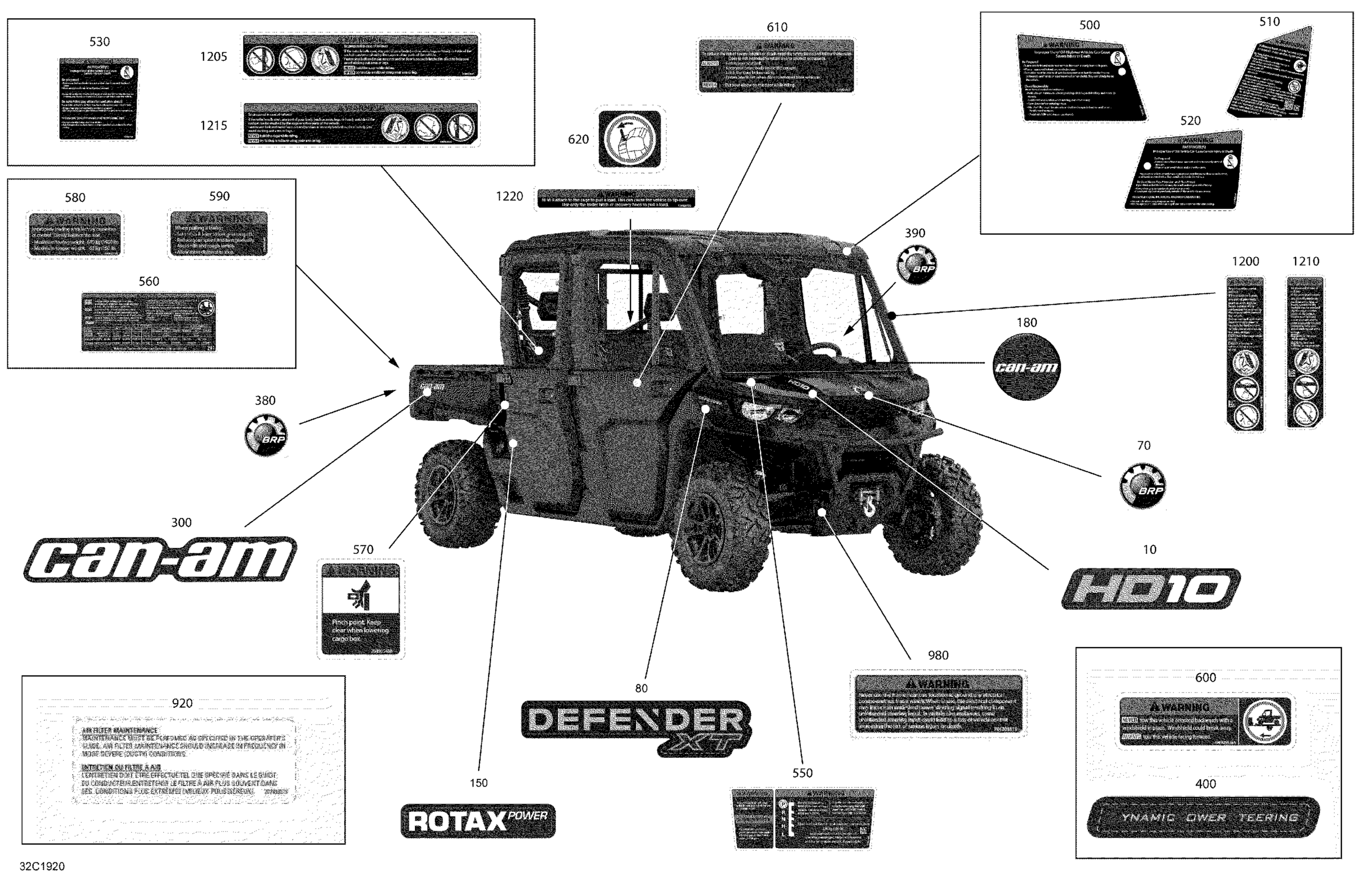 Decals - HD10 - XT CAB