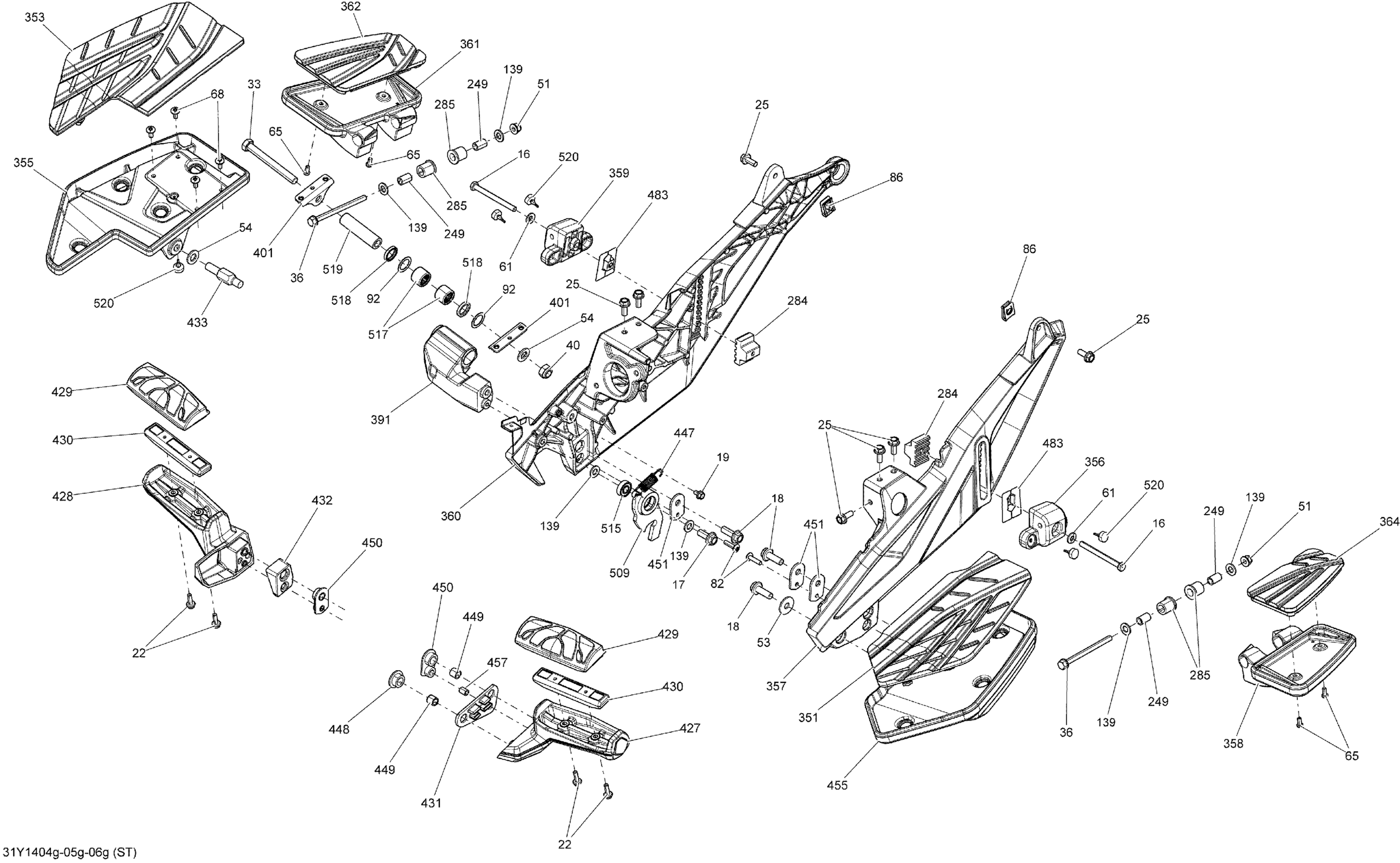 Схема узла: Body And Accessories Footrest_31Y1406g