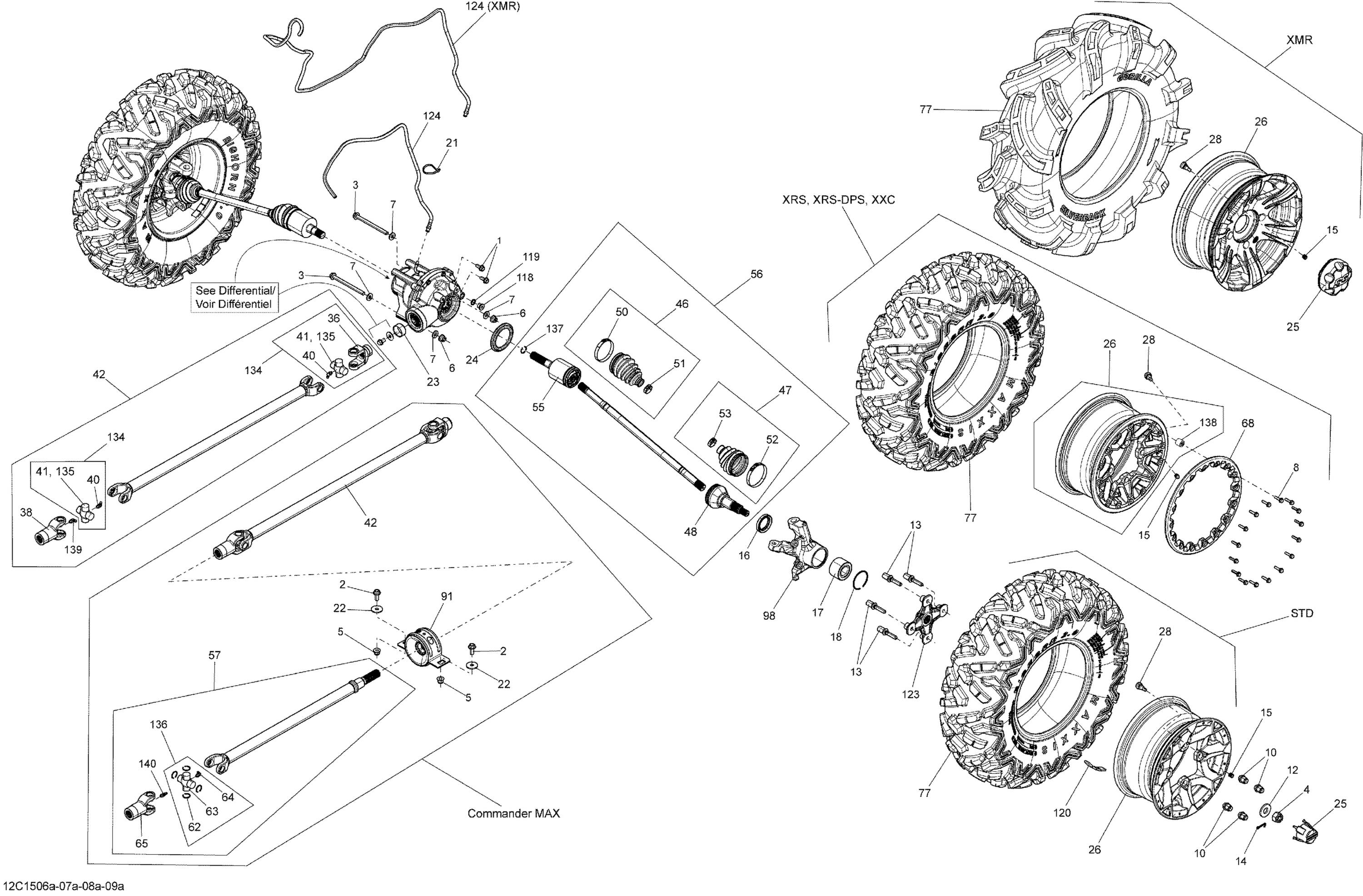 Схема узла: Drive System, Front _12C1506a