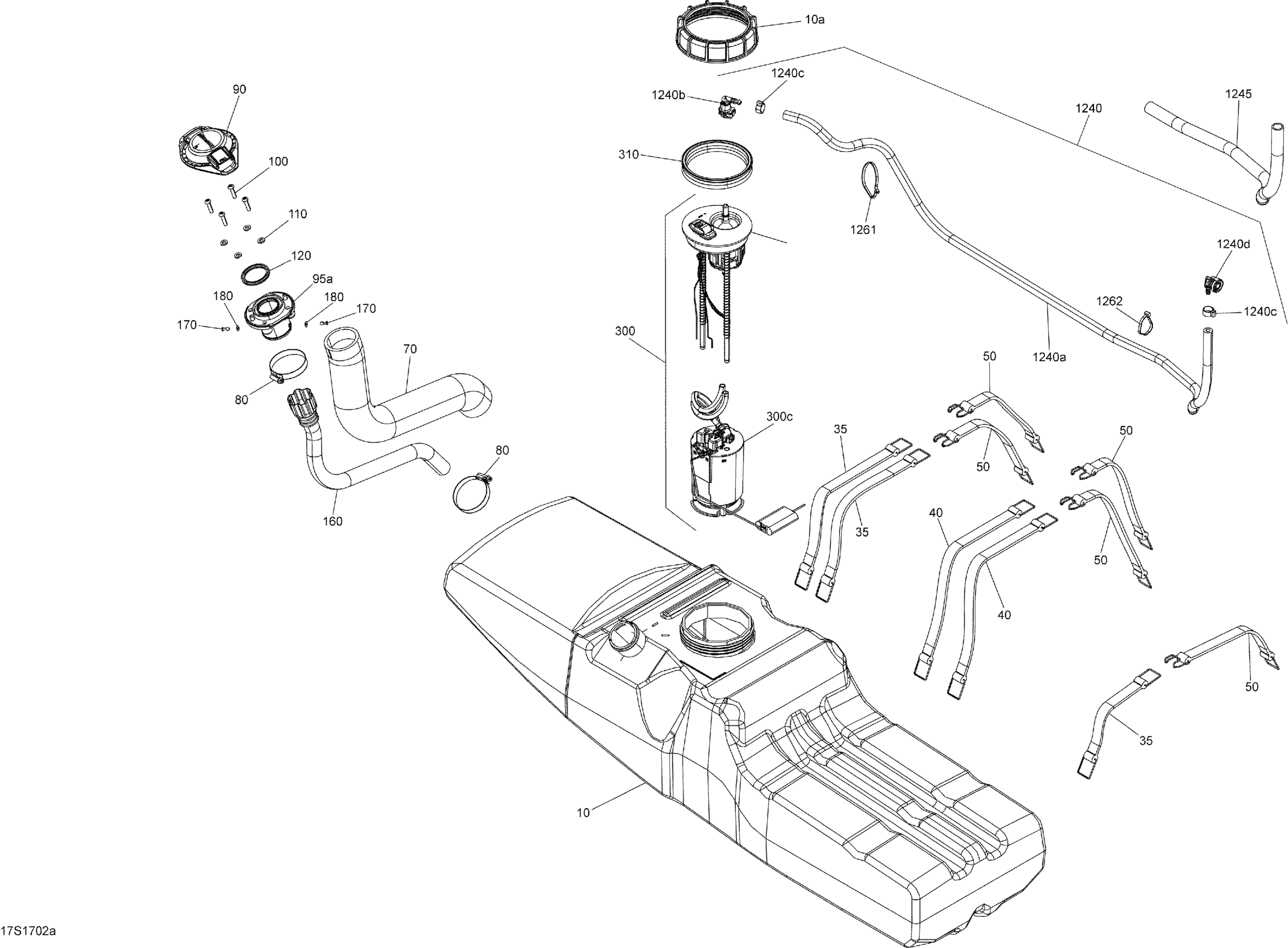 Схема узла: Fuel System - Model with Suspension