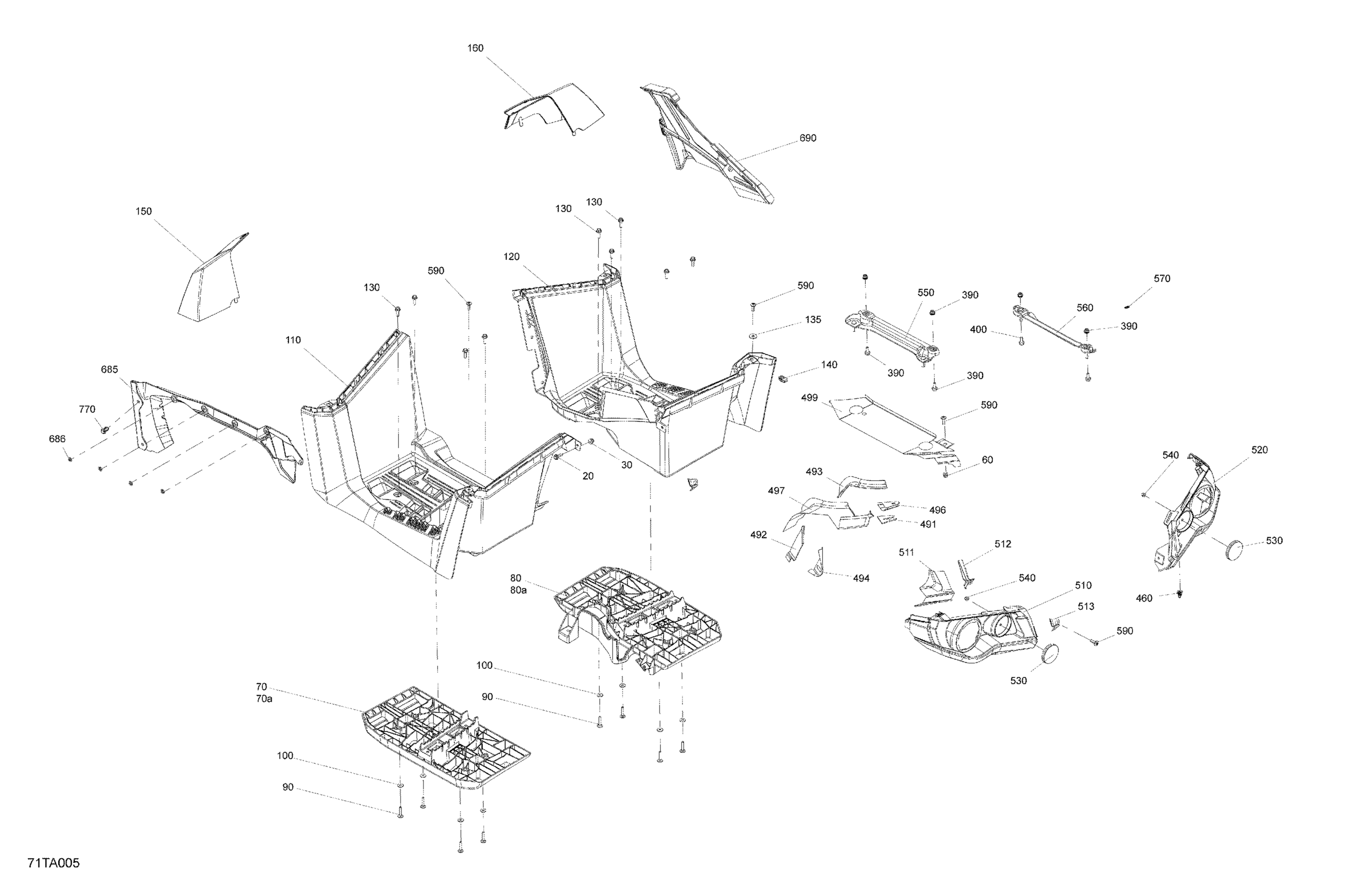 Схема узла: Body - Rear Section