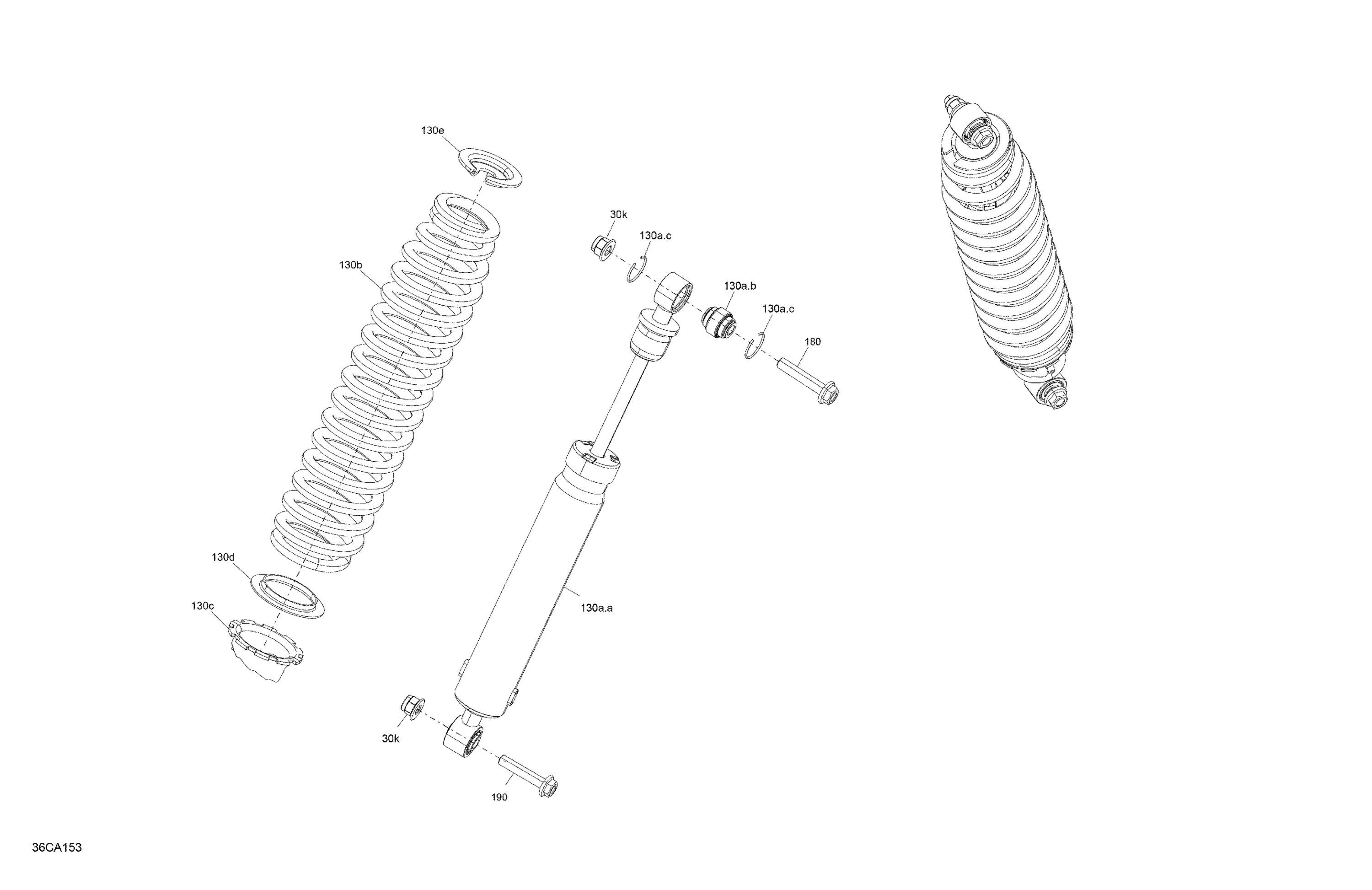 Схема узла: Suspension - Rear Shocks - XT