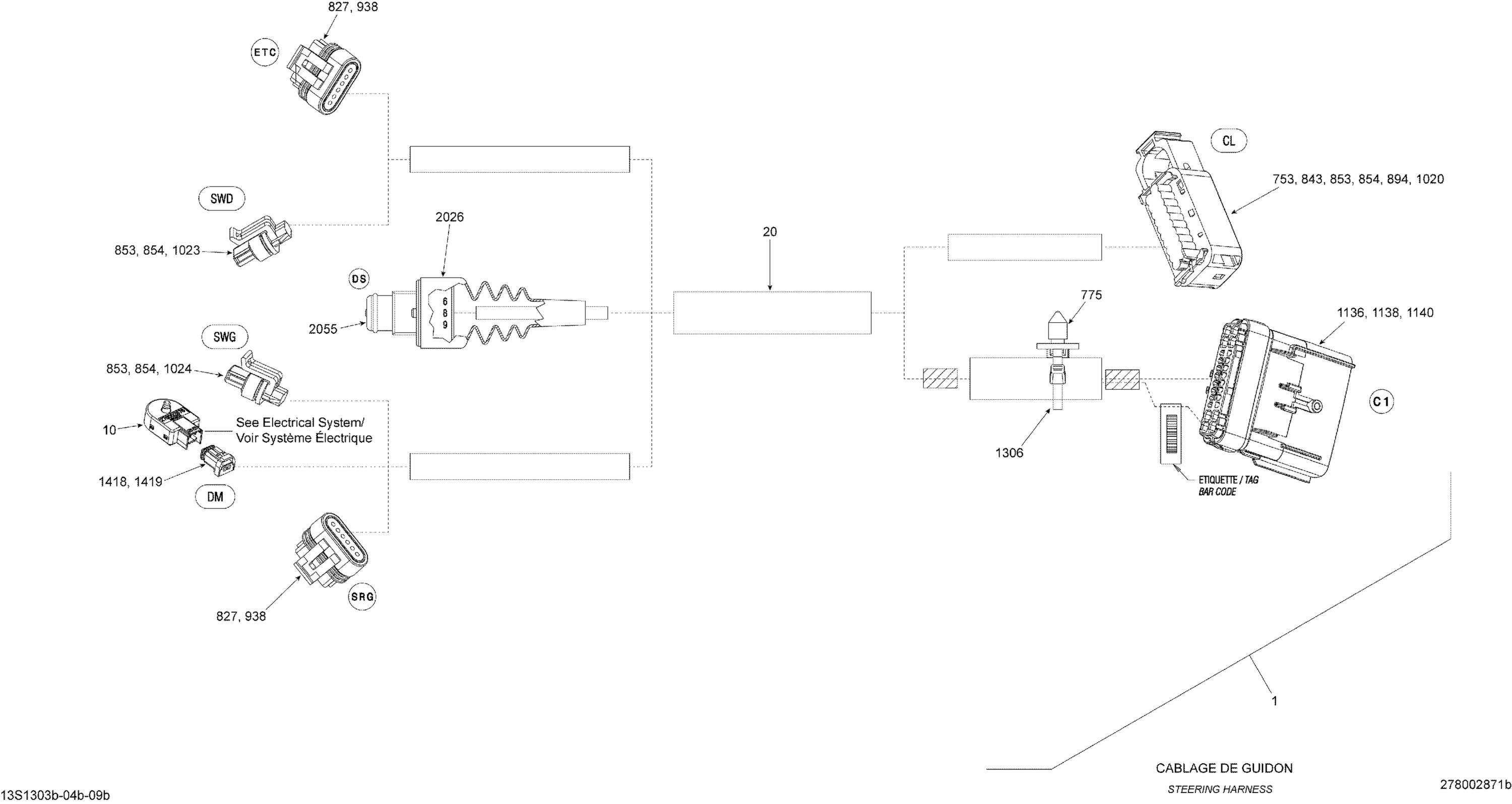 Схема узла: Electrical Harness Steering